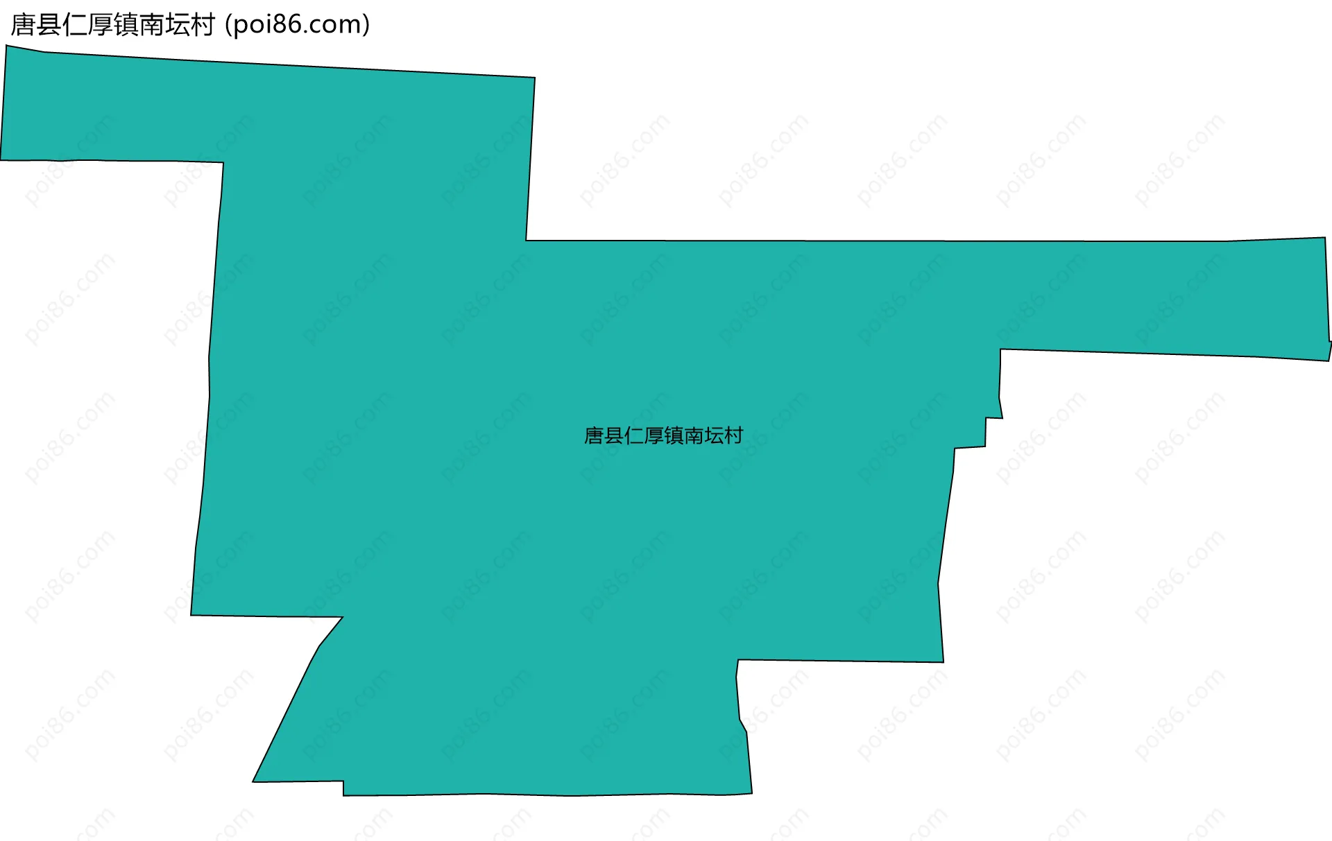唐县仁厚镇南坛村边界地图