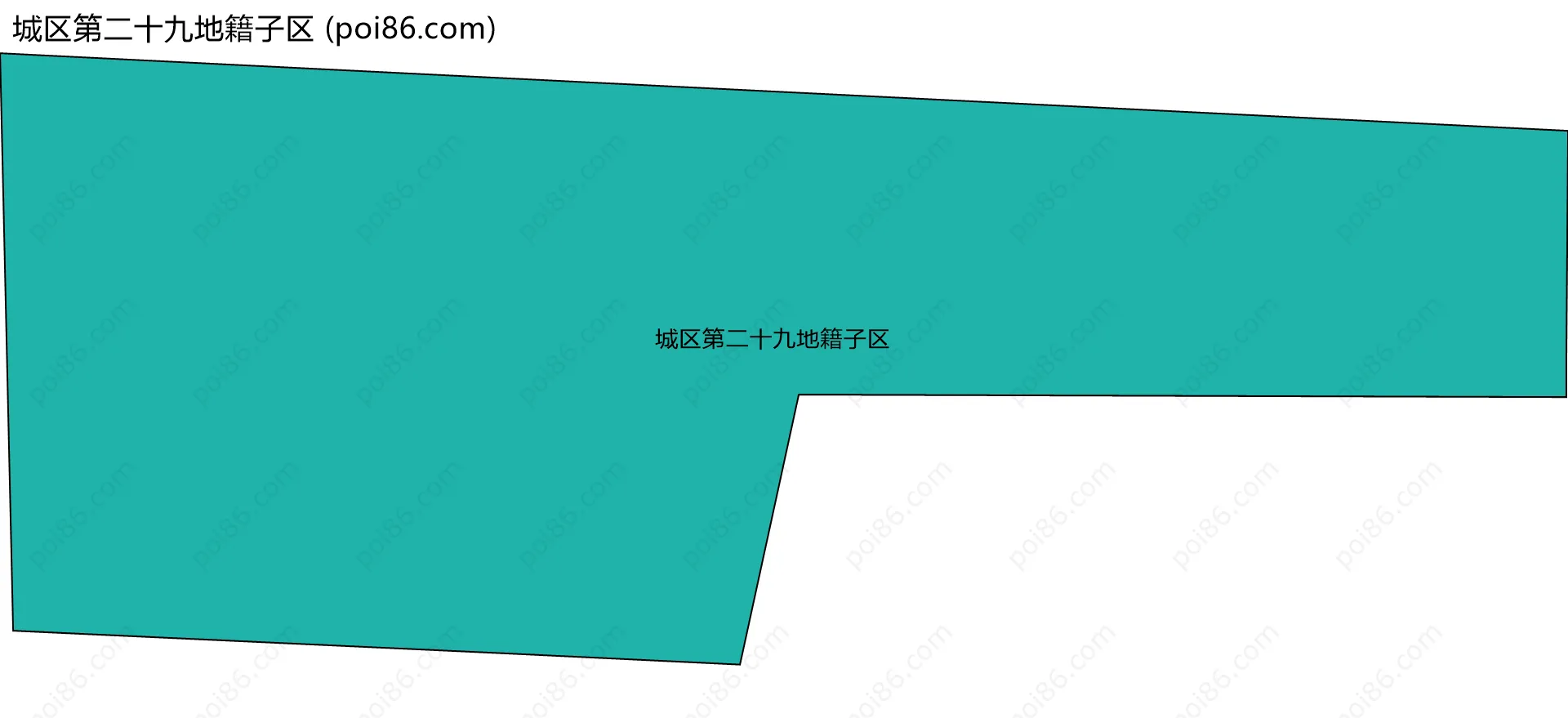 城区第二十九地籍子区边界地图