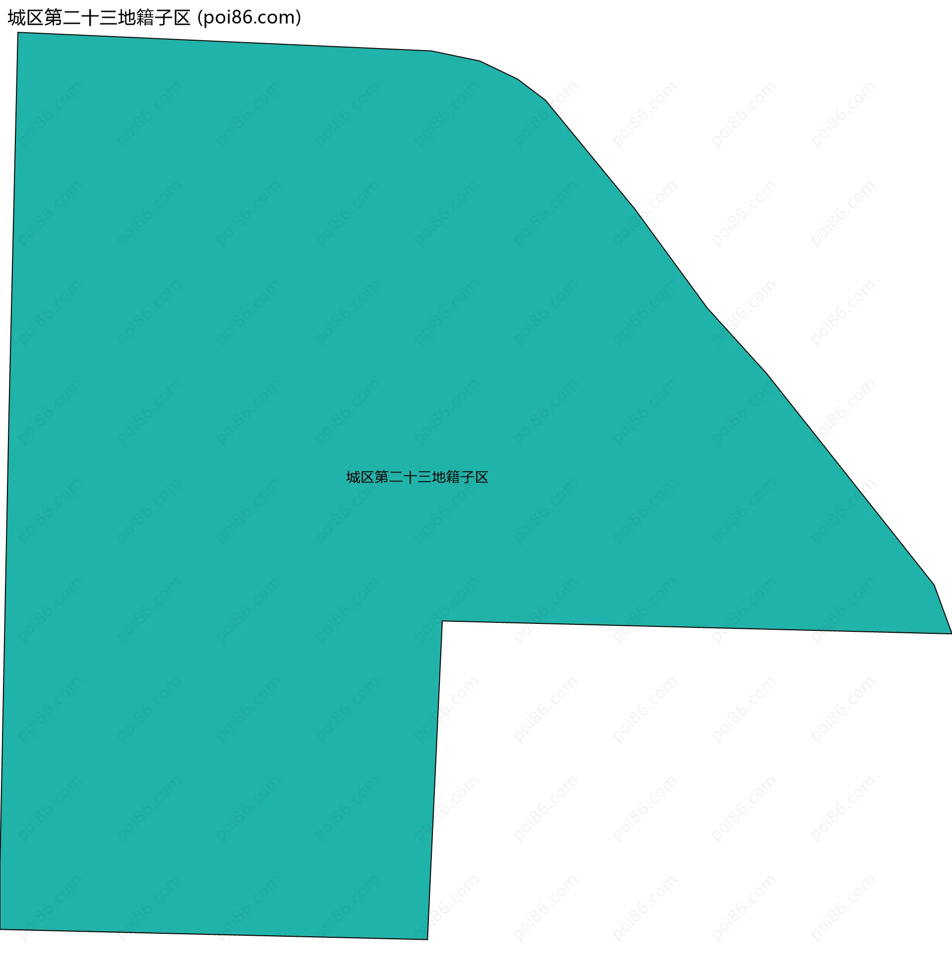 城区第二十三地籍子区边界地图