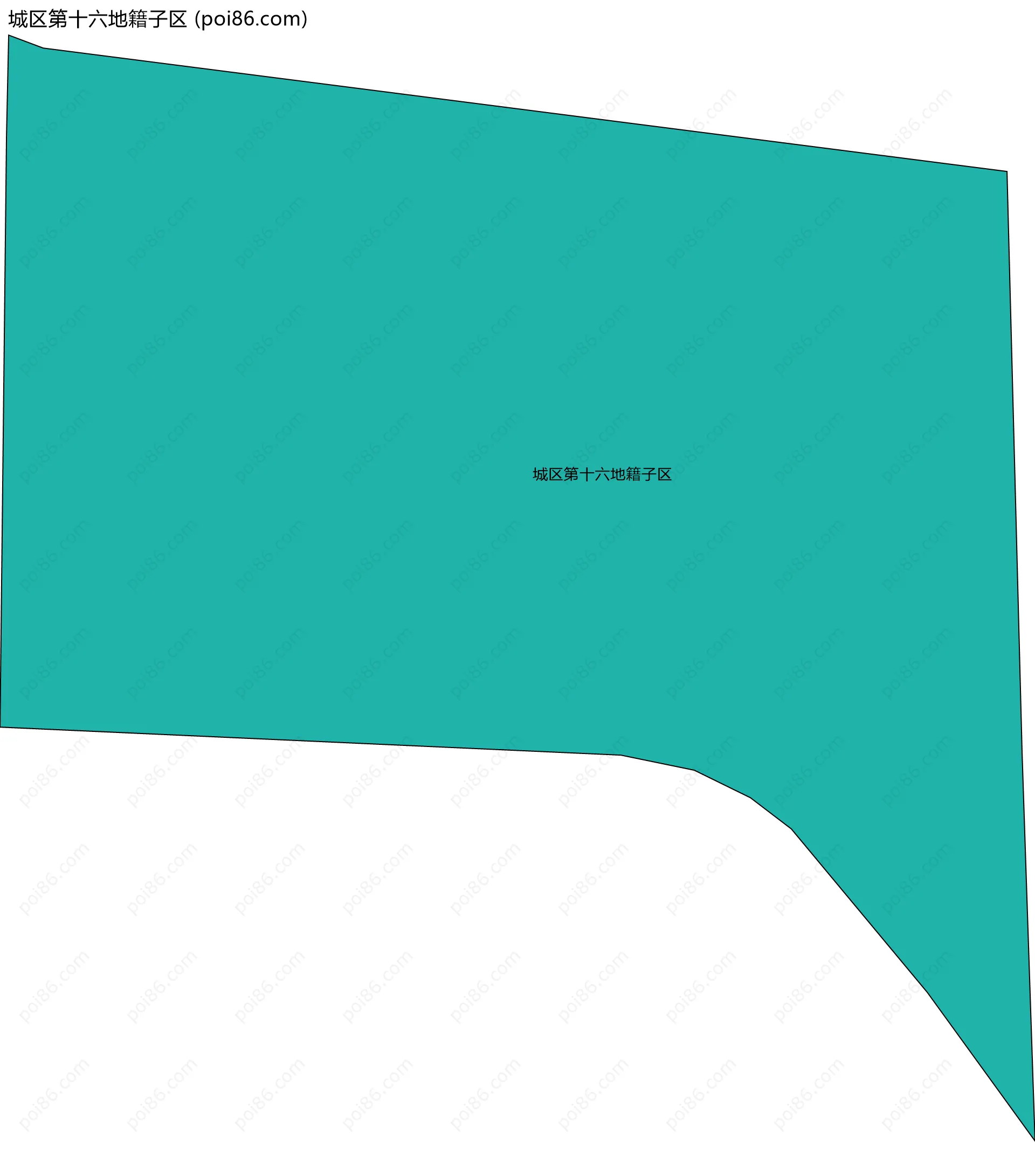 城区第十六地籍子区边界地图