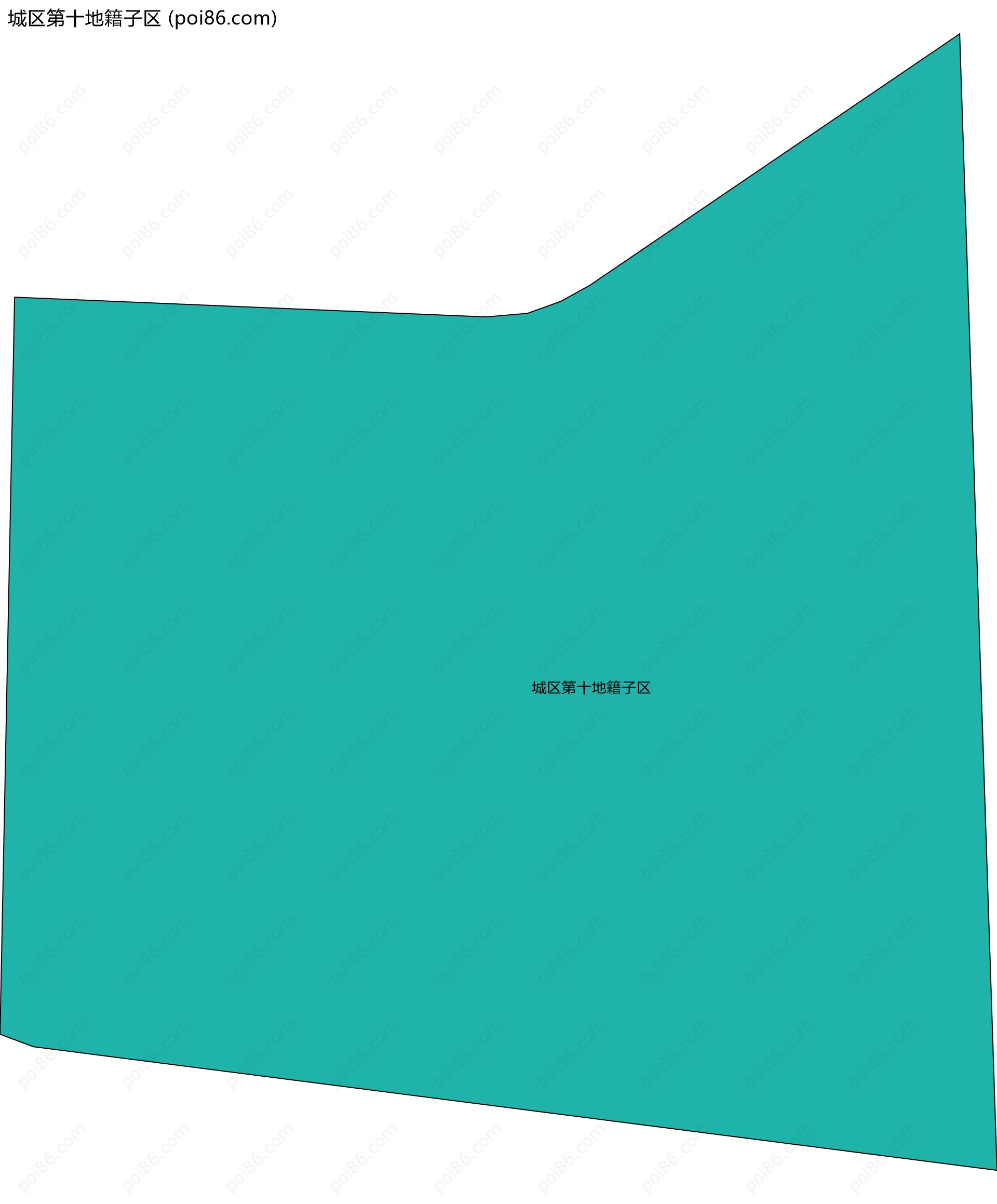 城区第十地籍子区边界地图