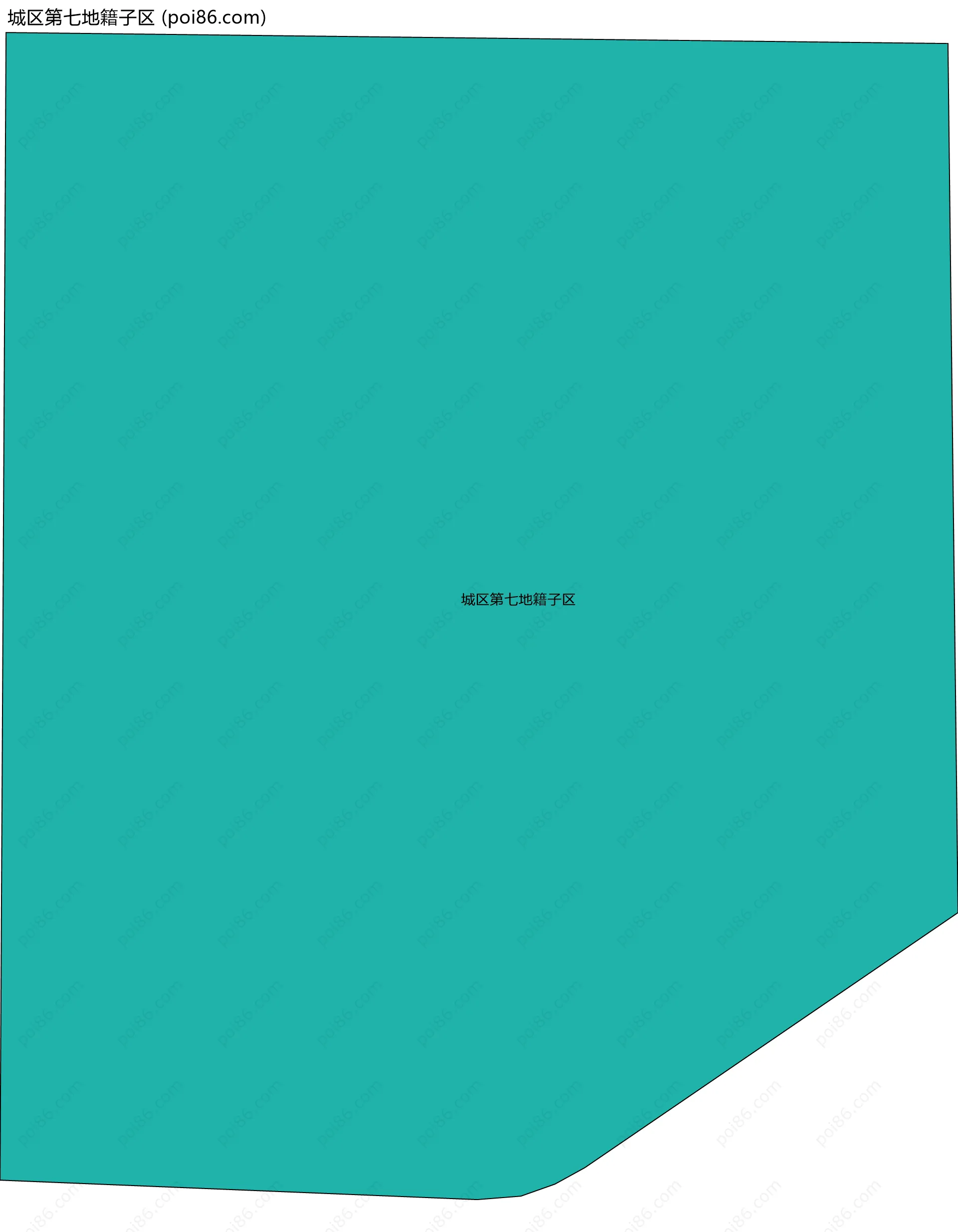 城区第七地籍子区边界地图