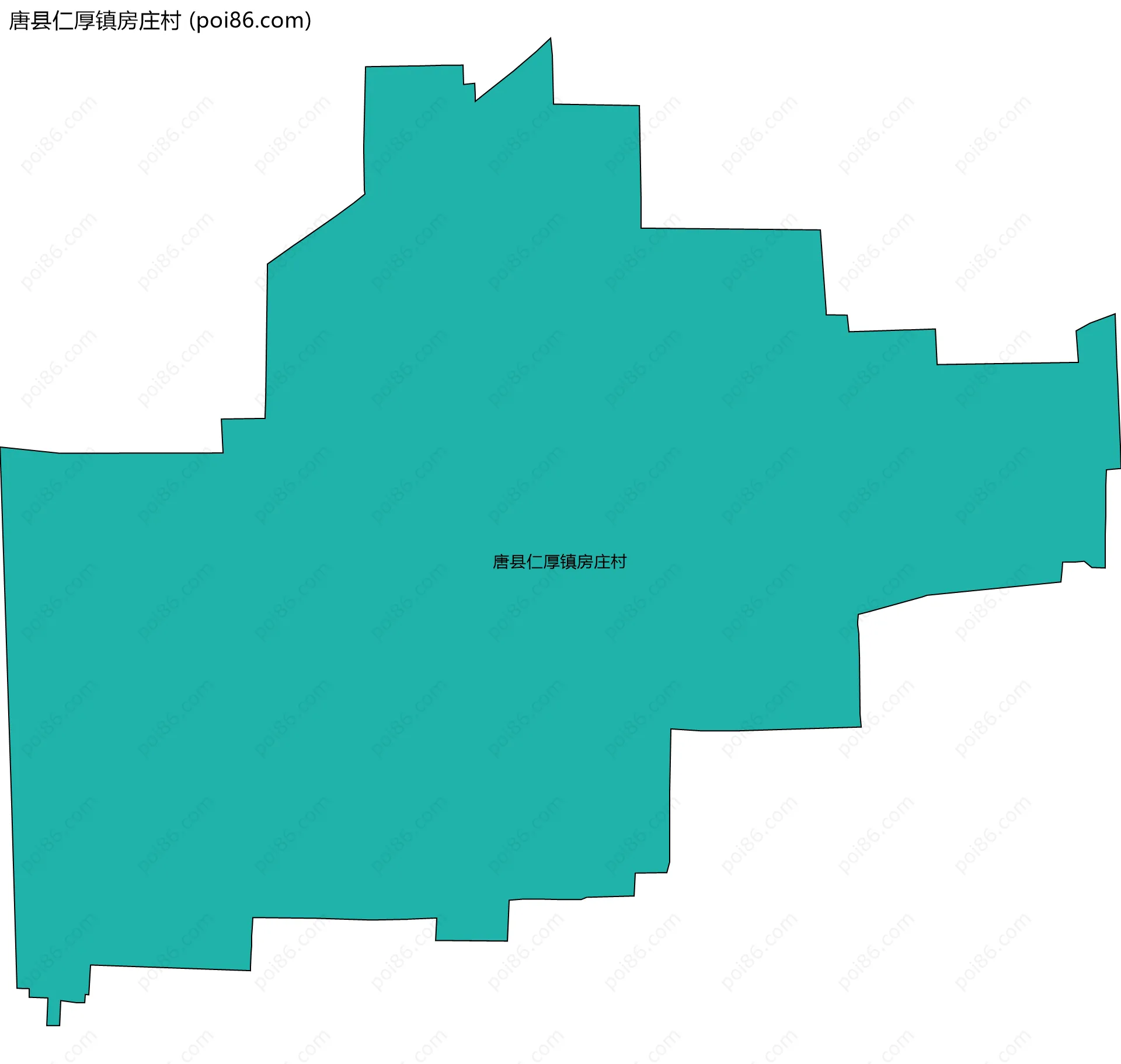 唐县仁厚镇房庄村边界地图
