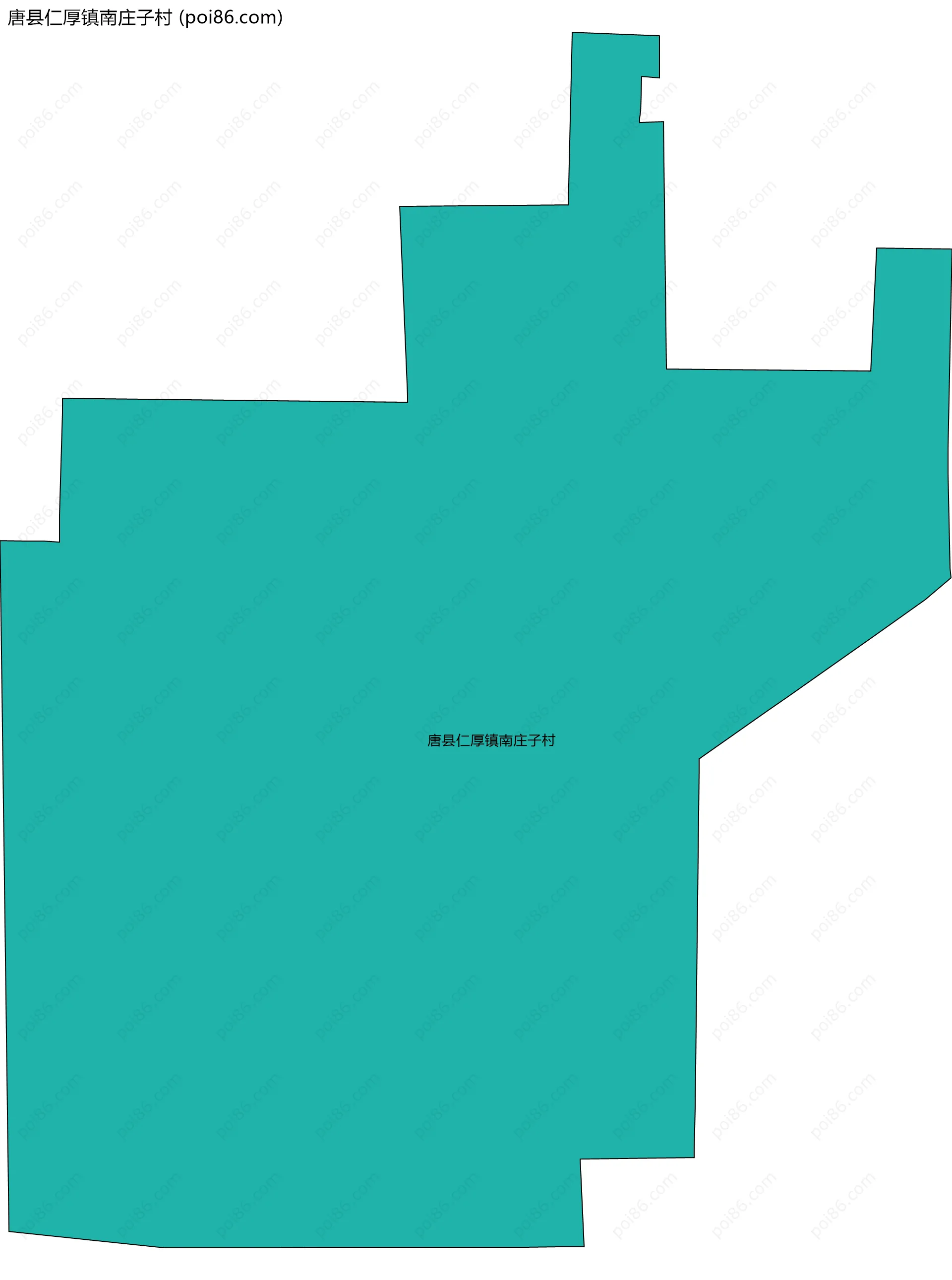 唐县仁厚镇南庄子村边界地图