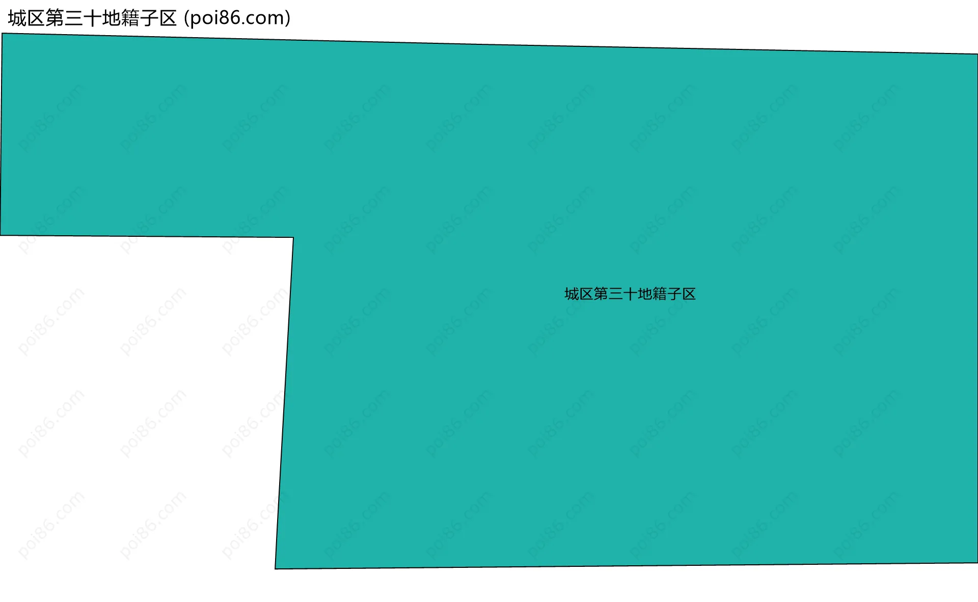 城区第三十地籍子区边界地图