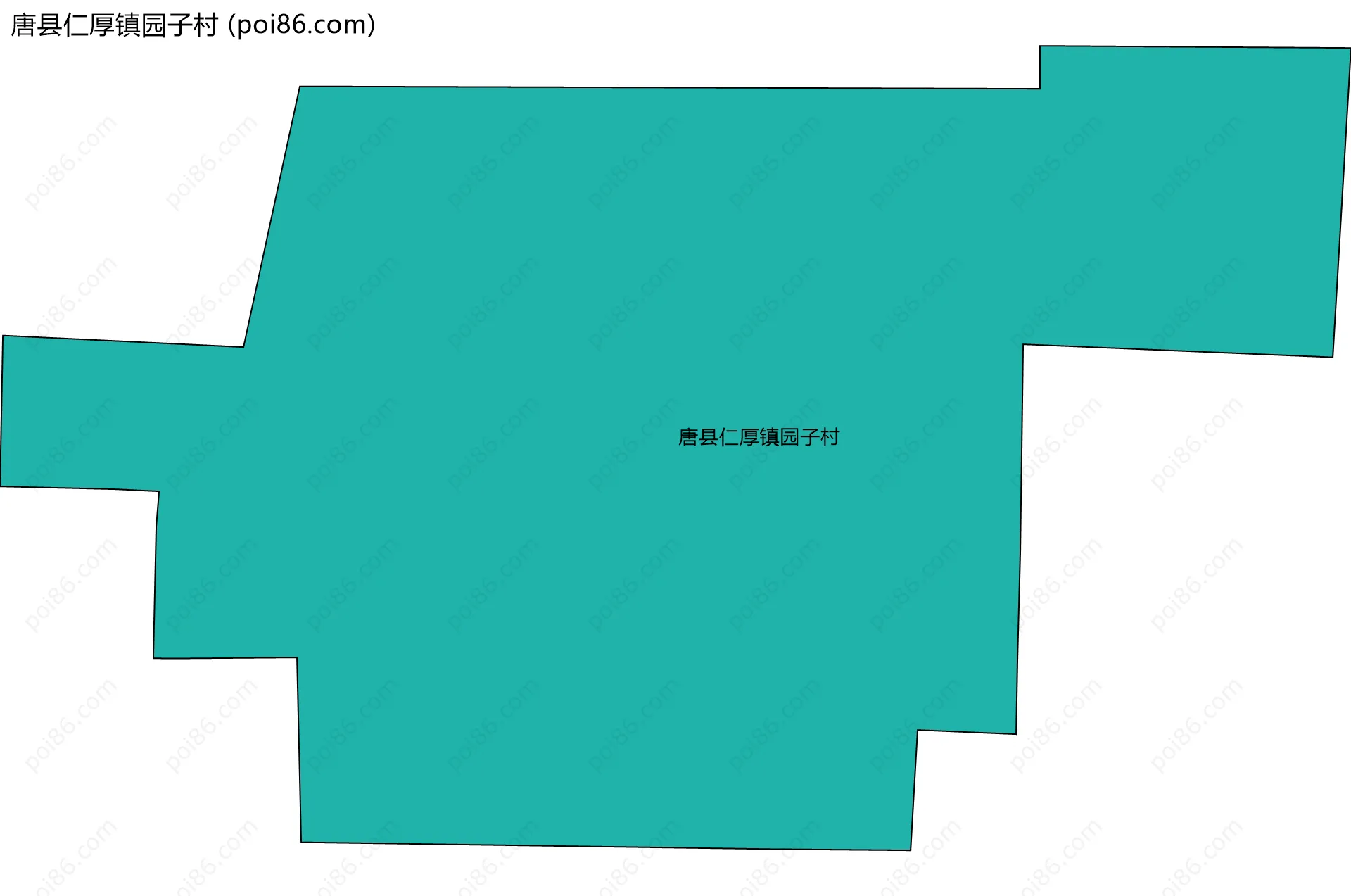 唐县仁厚镇园子村边界地图