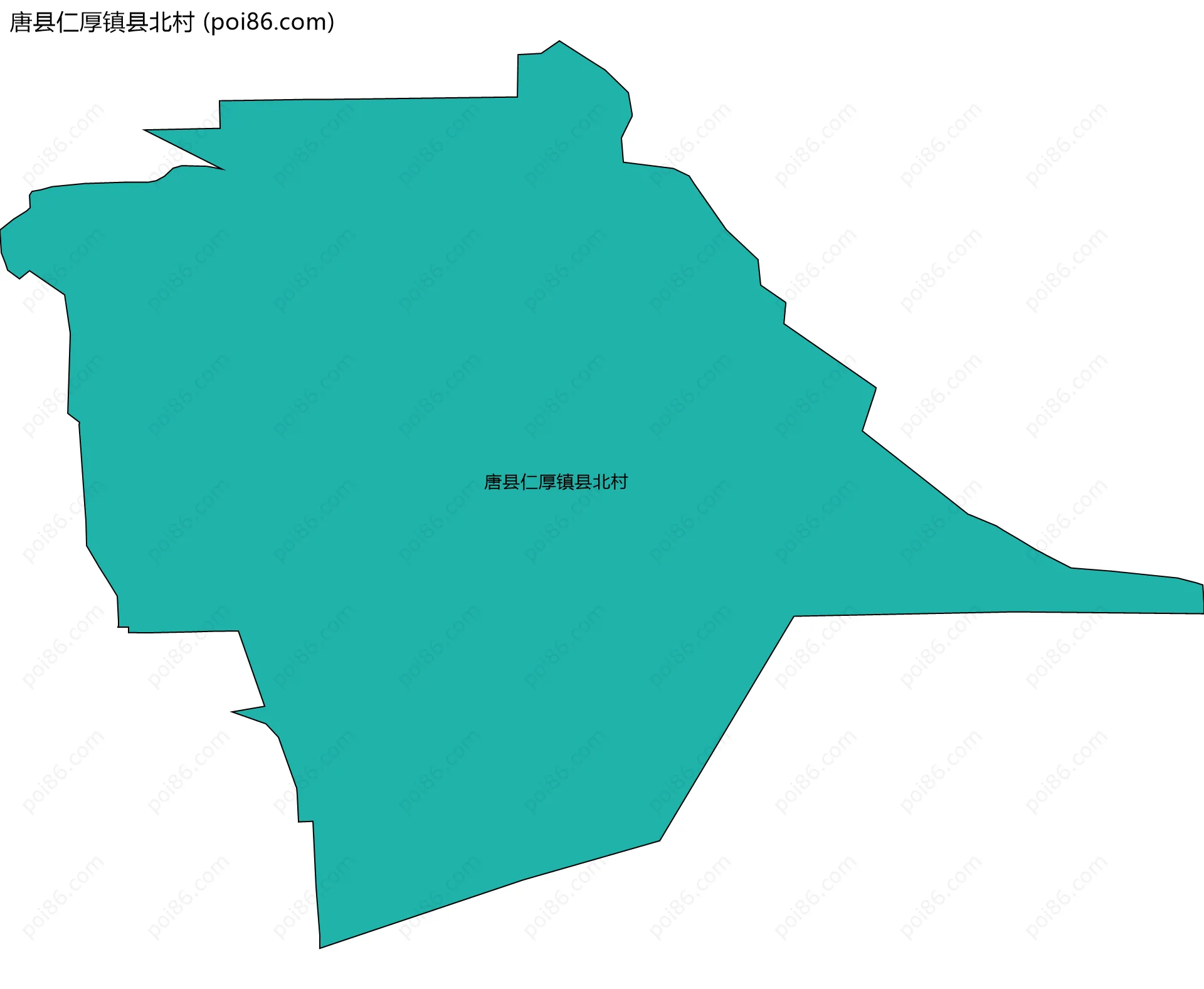 唐县仁厚镇县北村边界地图