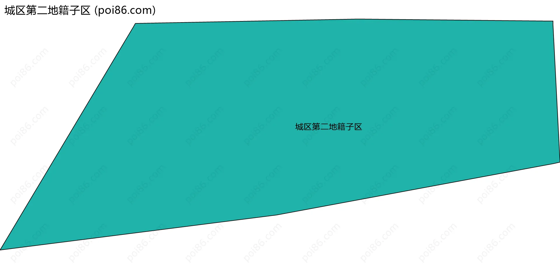 城区第二地籍子区边界地图