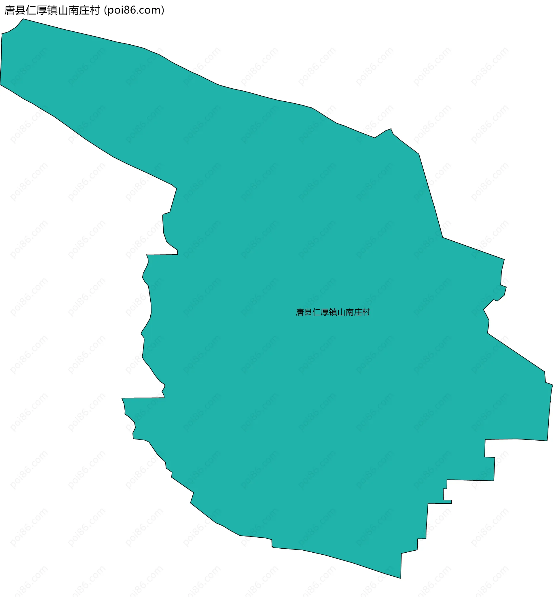 唐县仁厚镇山南庄村边界地图