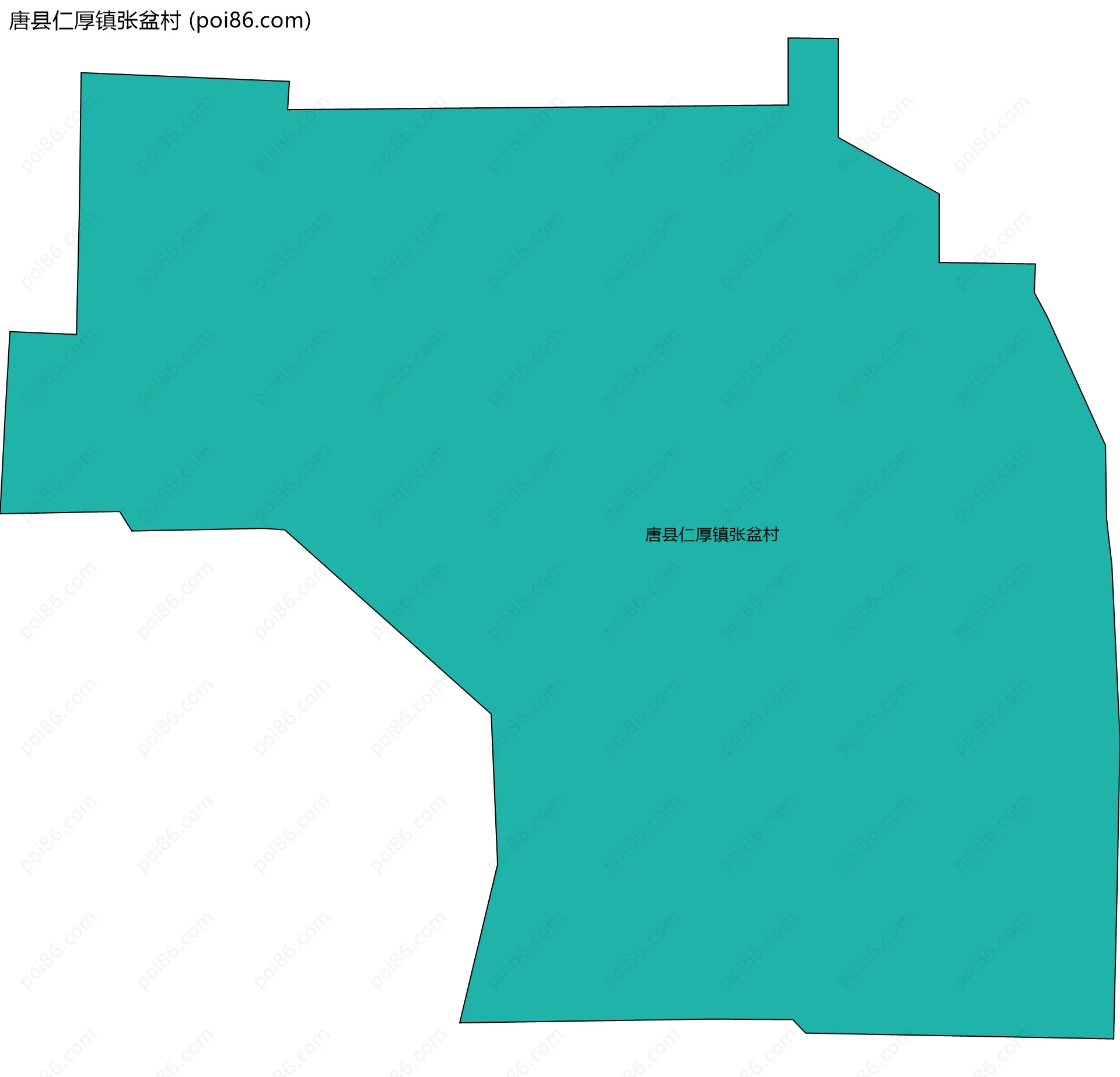 唐县仁厚镇张盆村边界地图