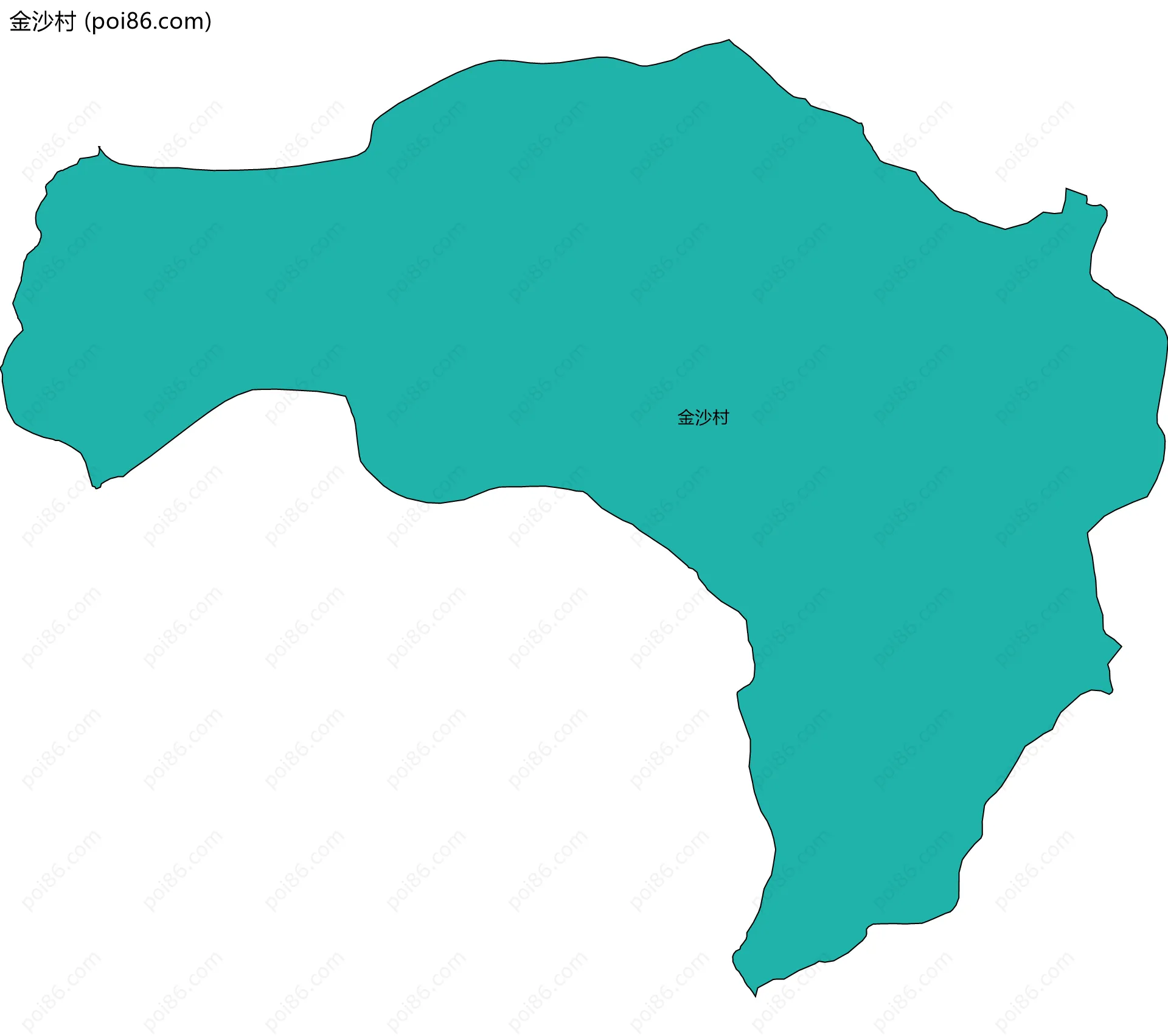 金沙村边界地图