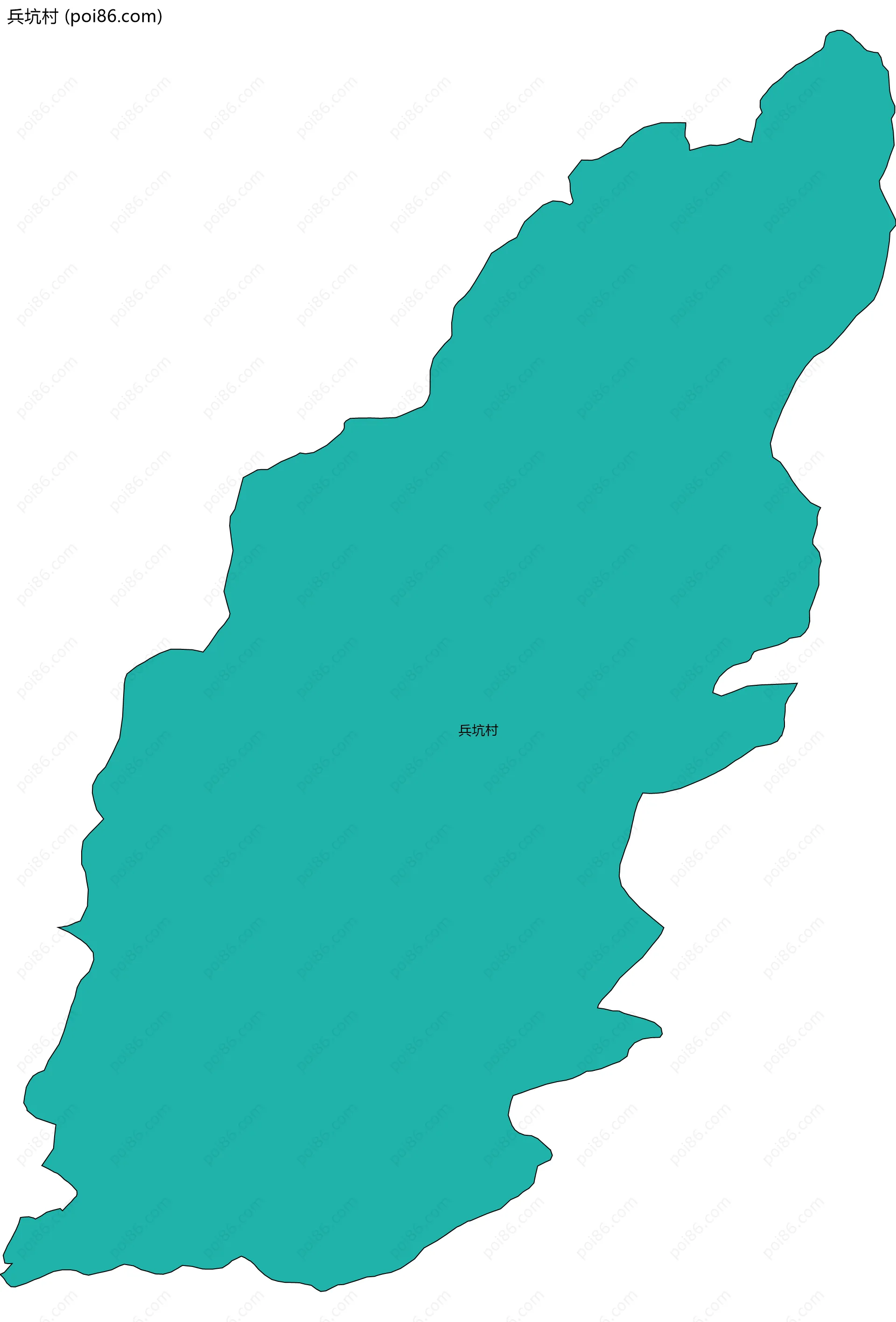 兵坑村边界地图