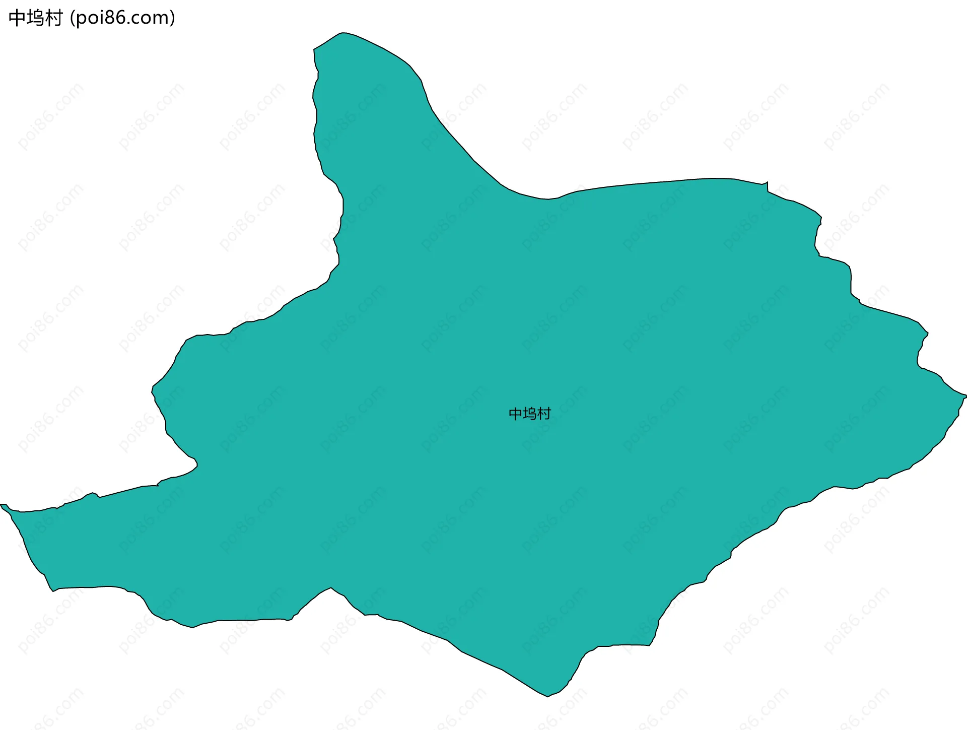 中坞村边界地图