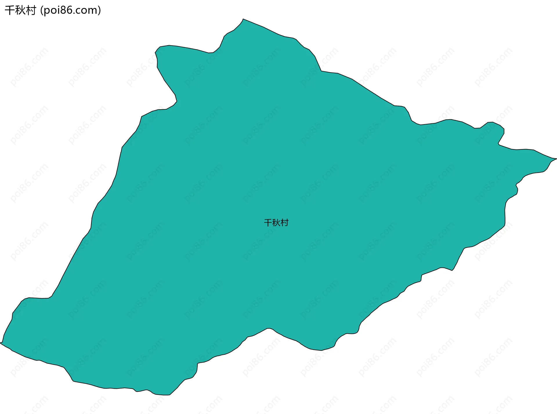 千秋村边界地图