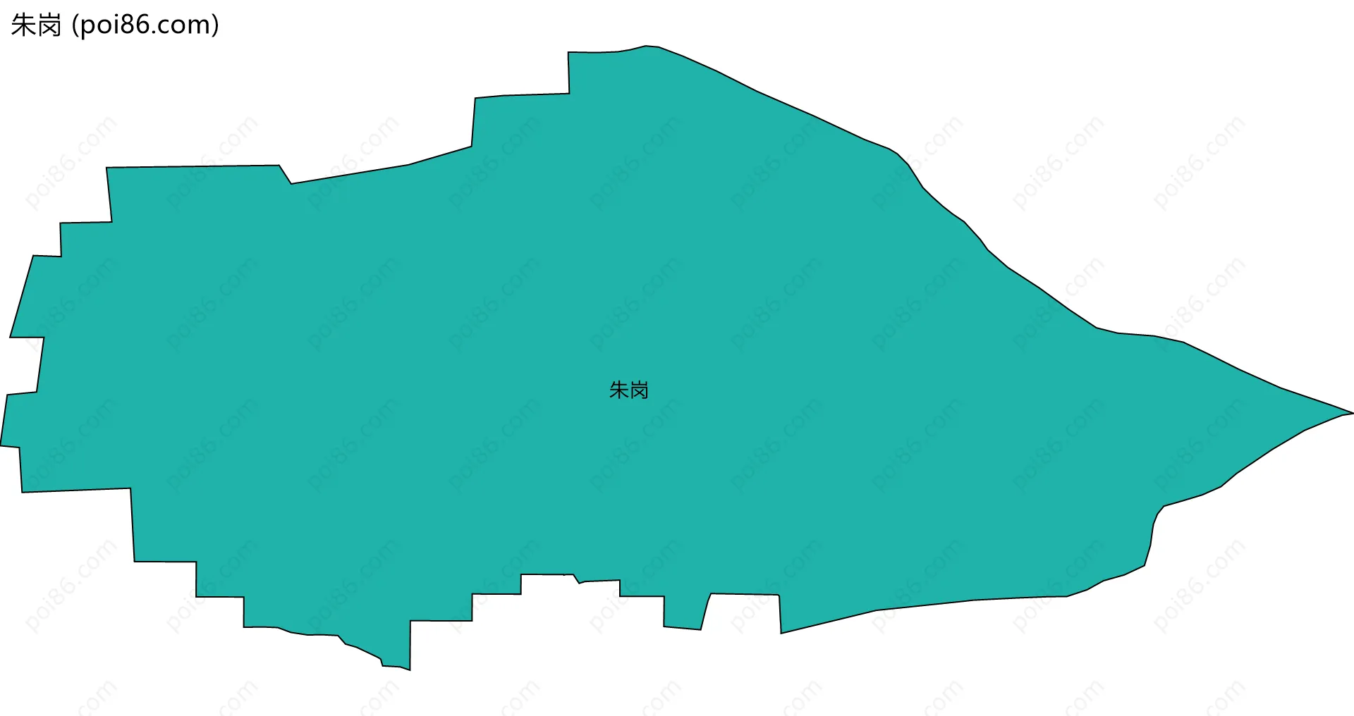 朱岗边界地图