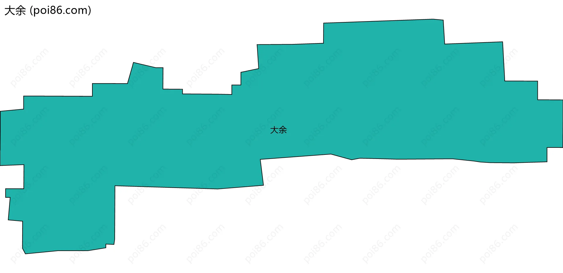 大余边界地图