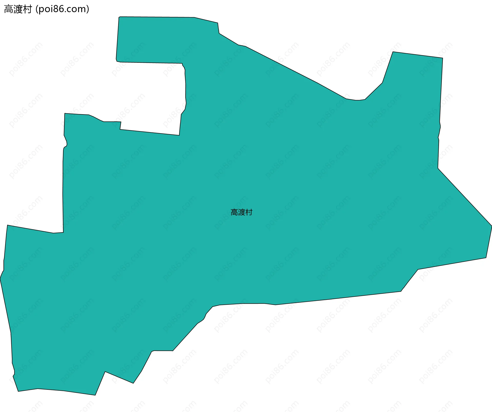 高渡村边界地图