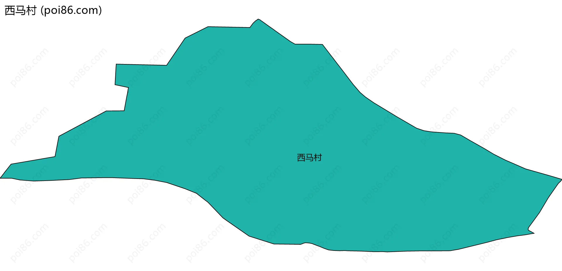 西马村边界地图