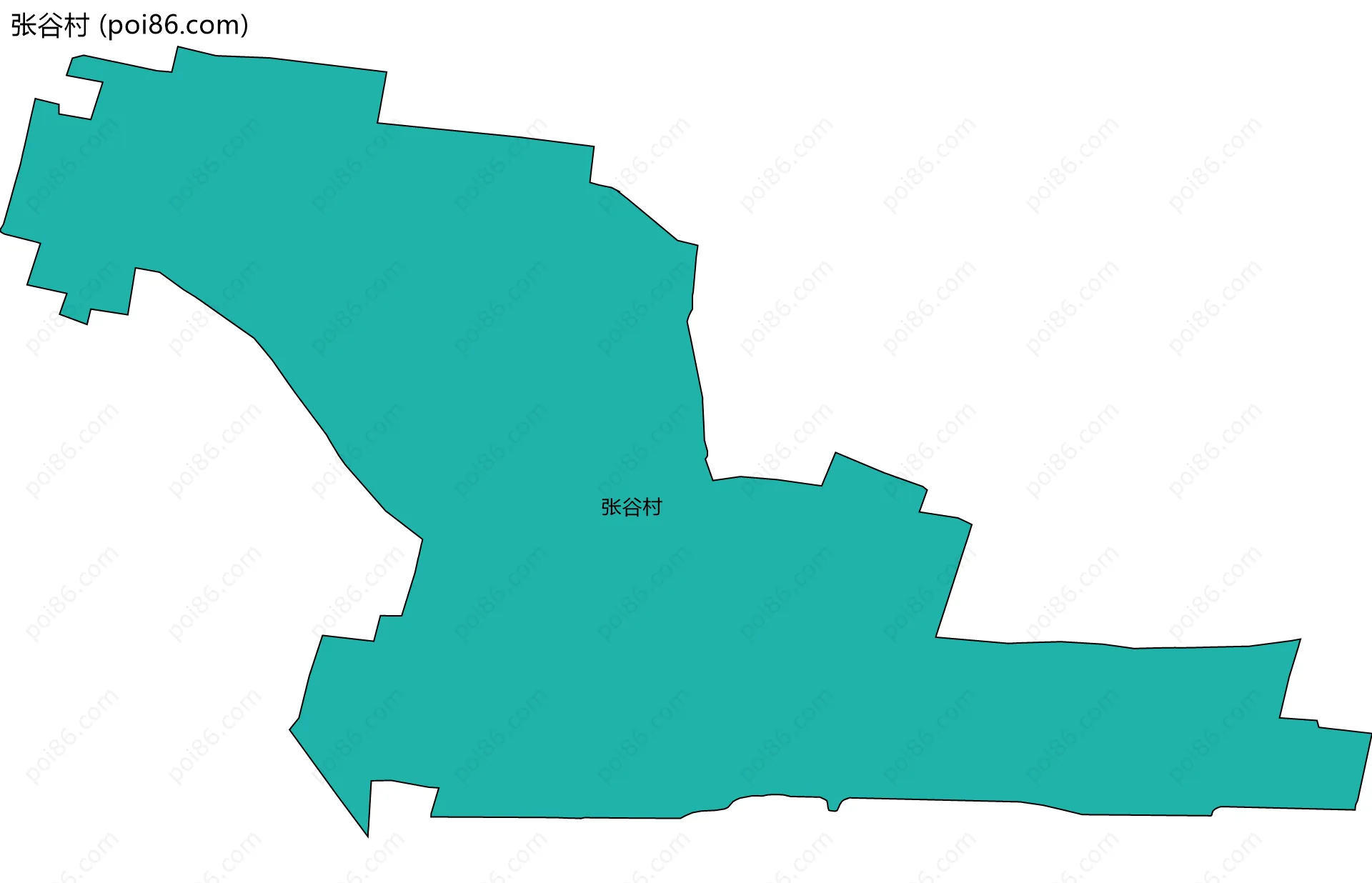 张谷村边界地图