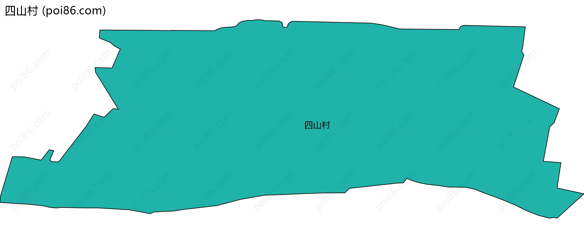四山村边界地图