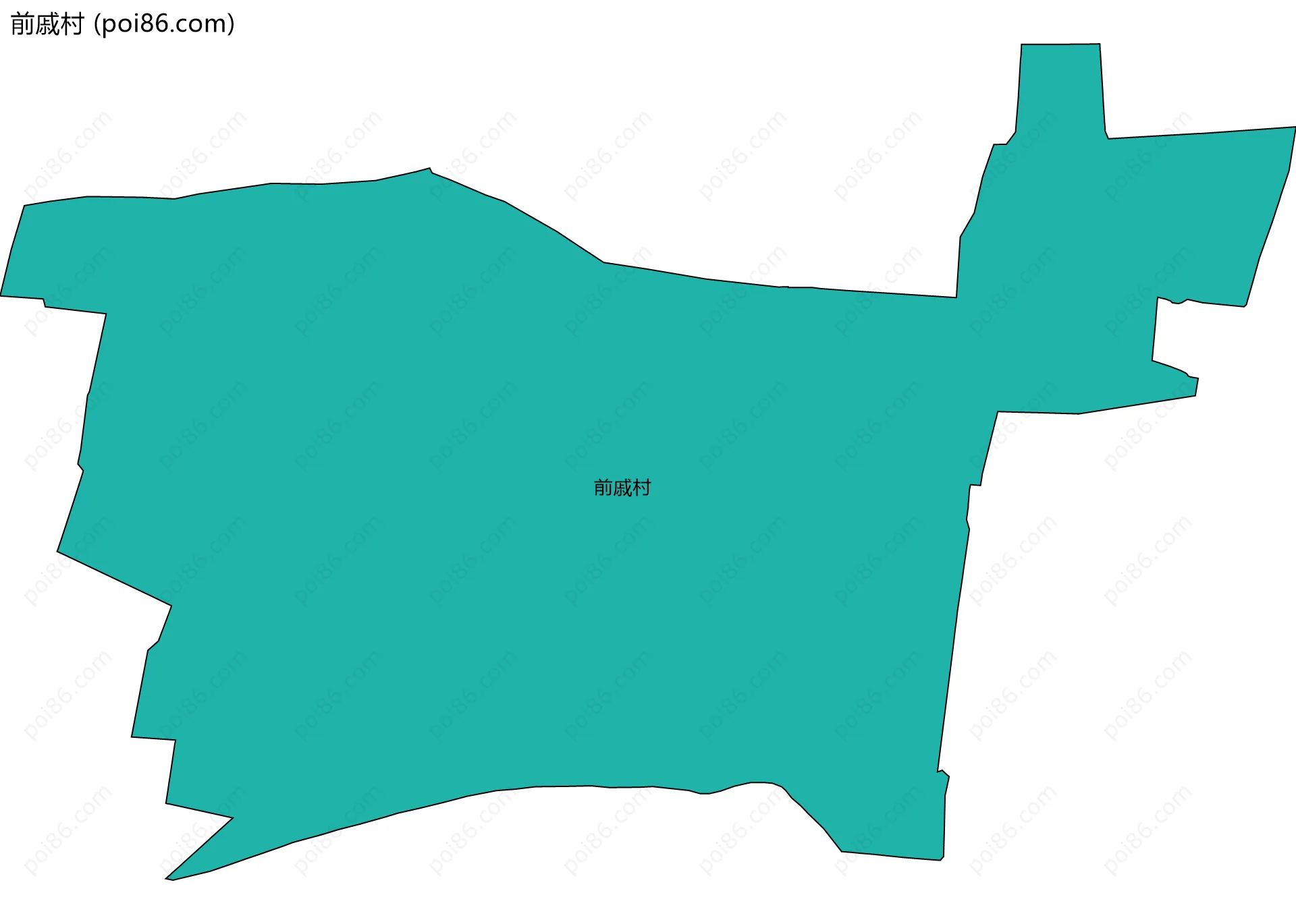前戚村边界地图