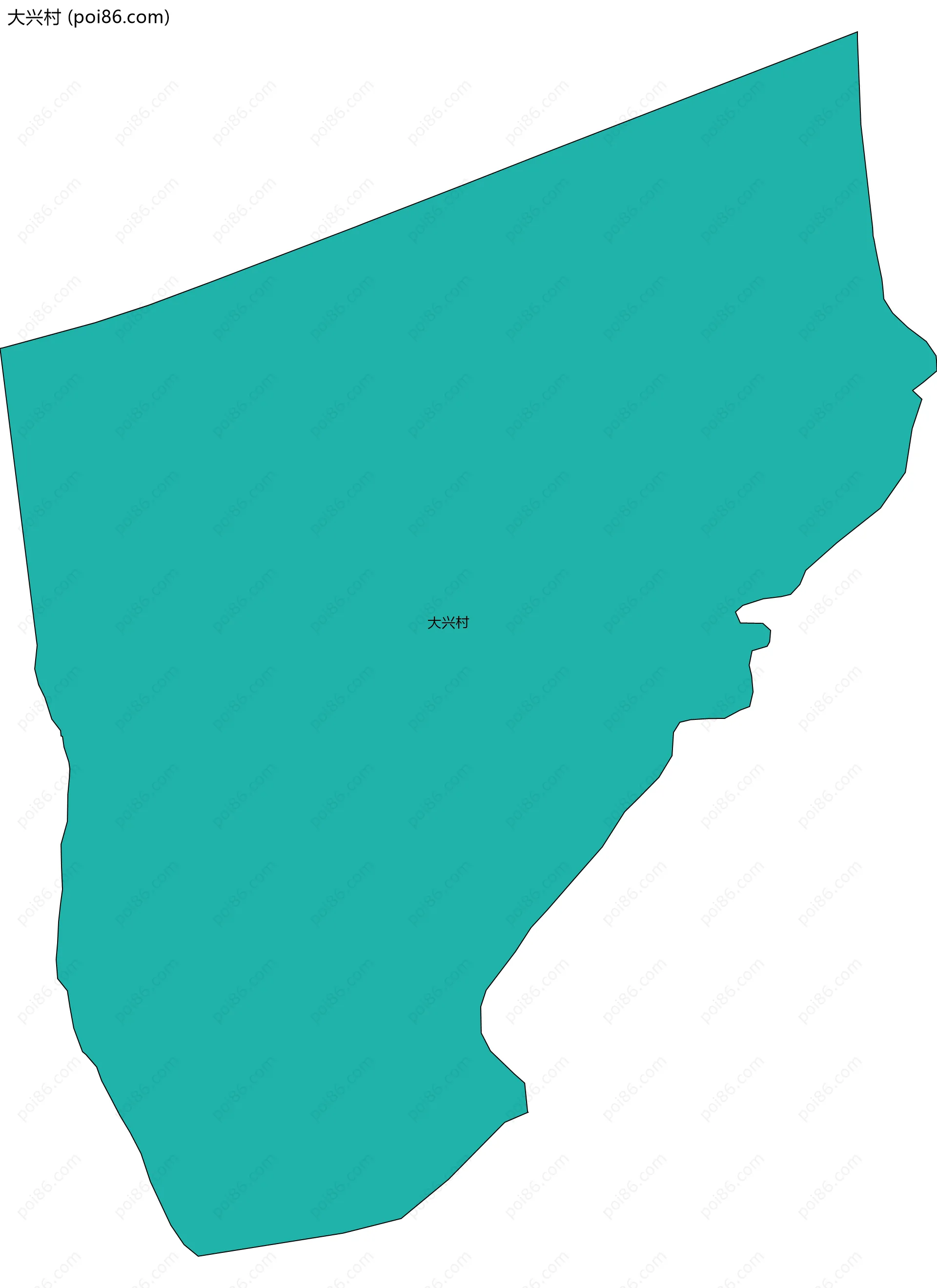 大兴村边界地图