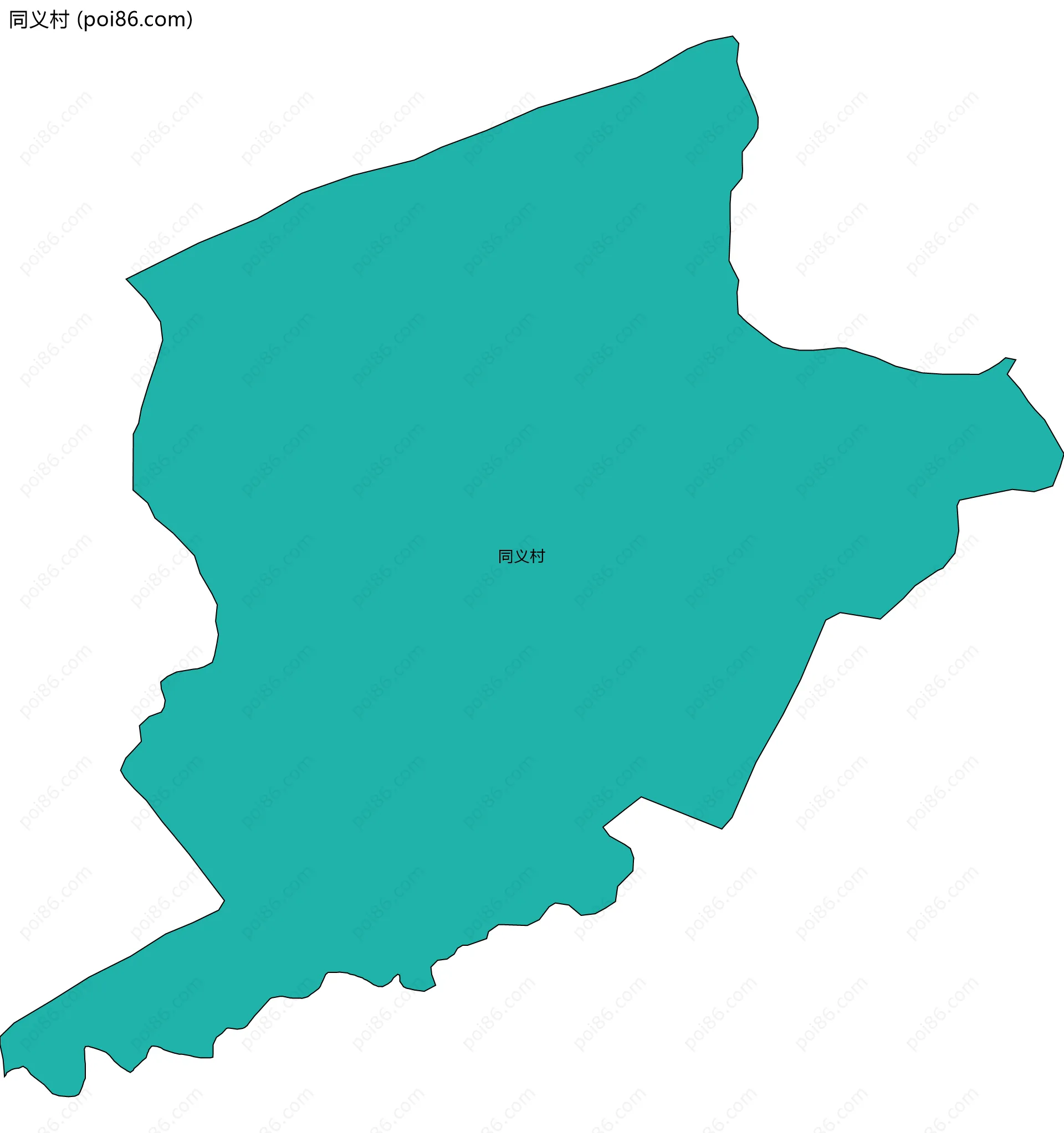 同义村边界地图