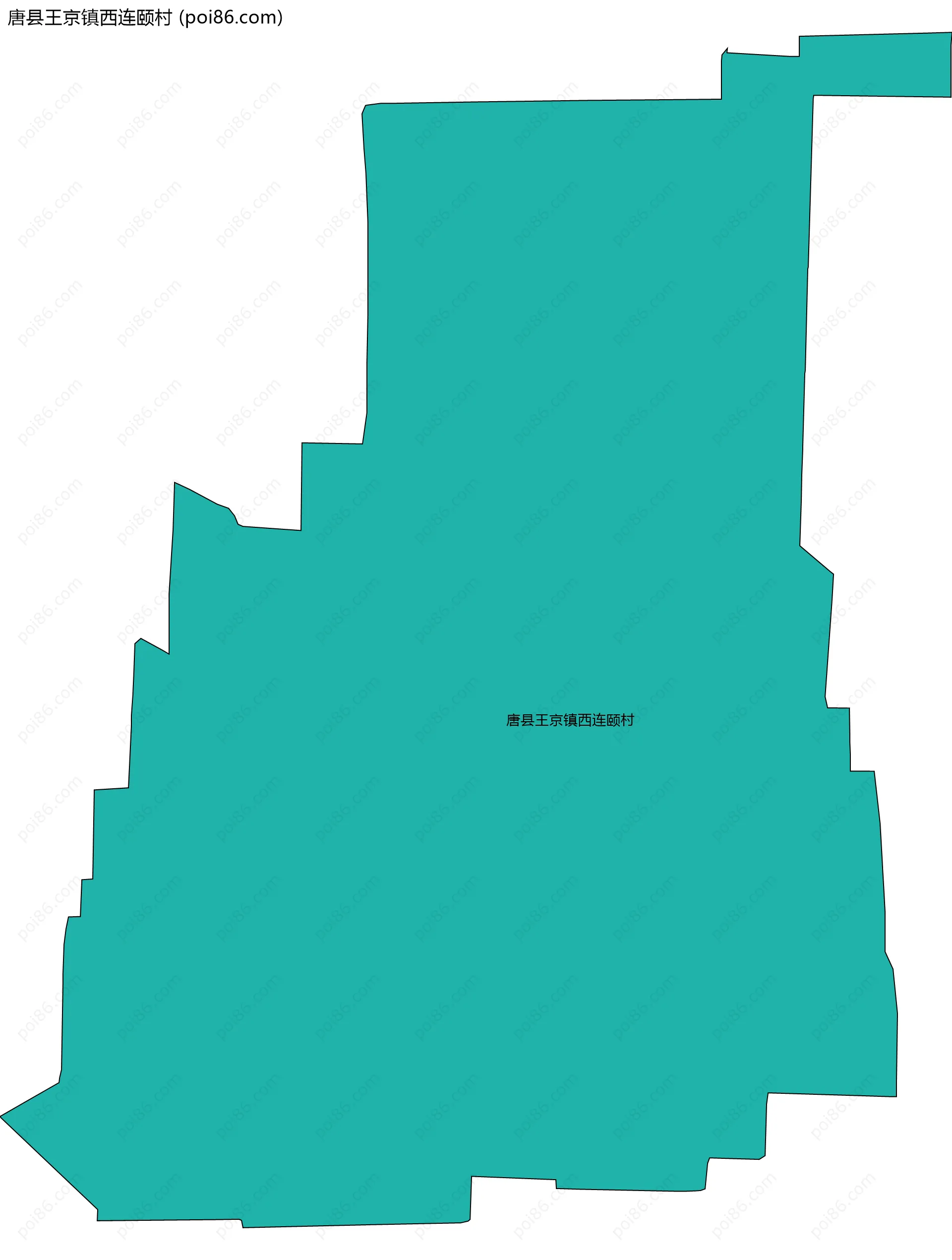 唐县王京镇西连颐村边界地图