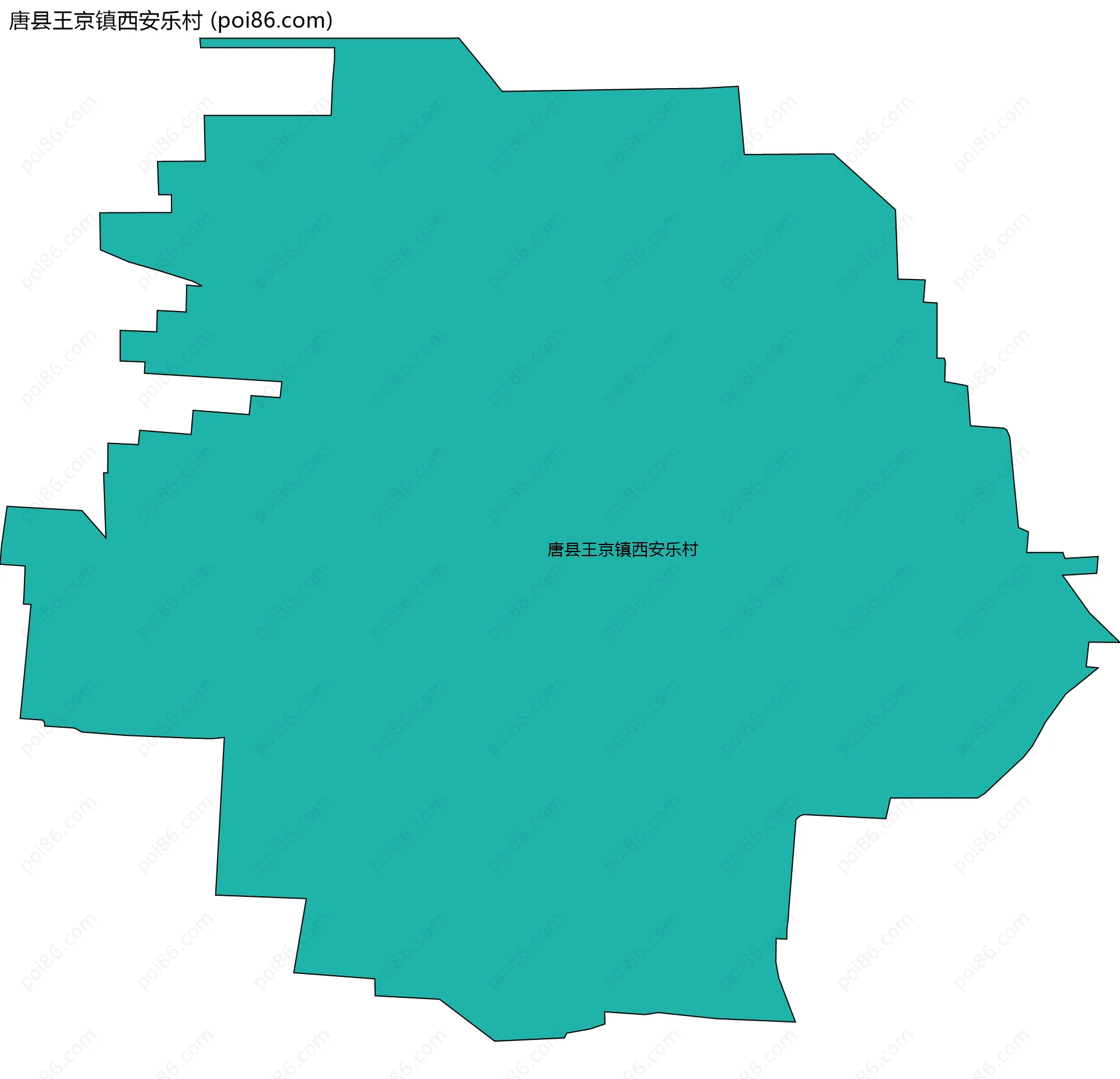 唐县王京镇西安乐村边界地图