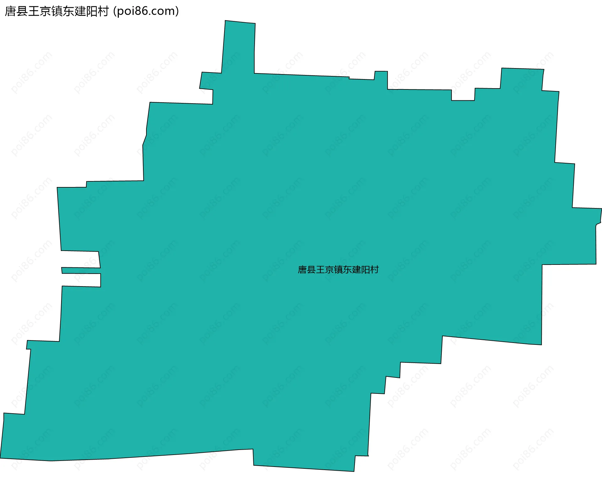 唐县王京镇东建阳村边界地图