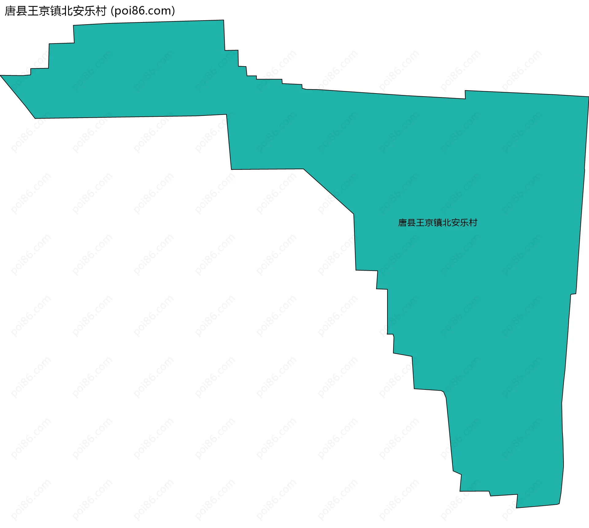 唐县王京镇北安乐村边界地图