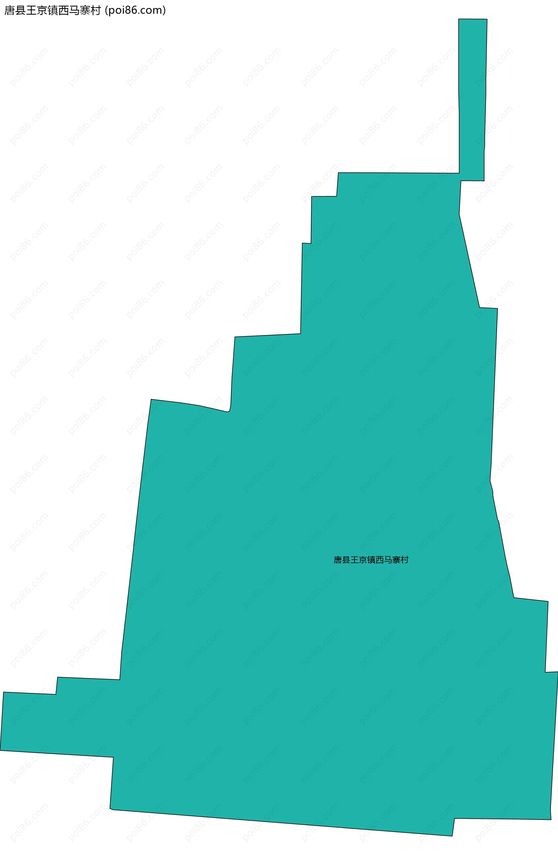 唐县王京镇西马寨村边界地图