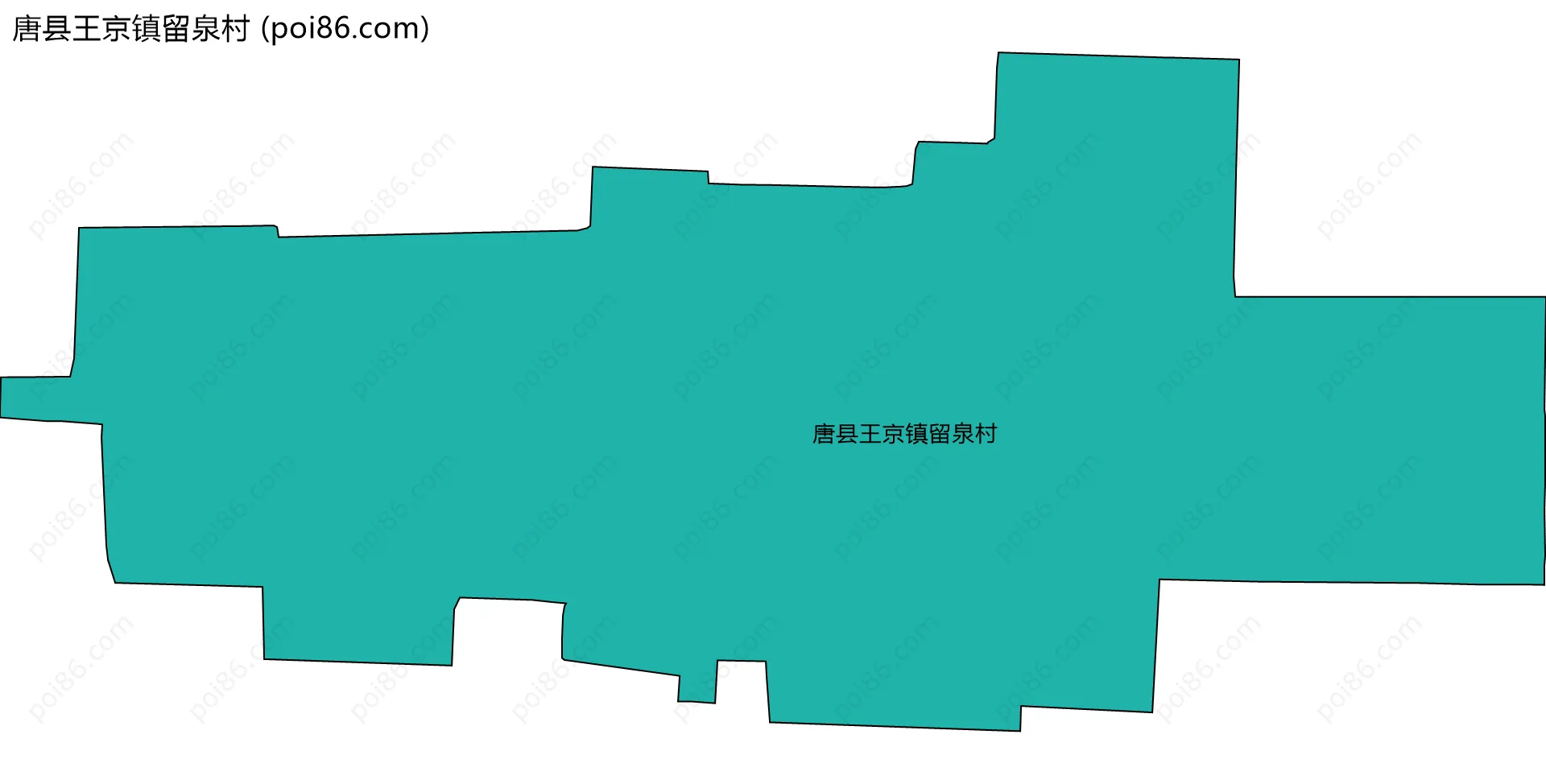 唐县王京镇留泉村边界地图