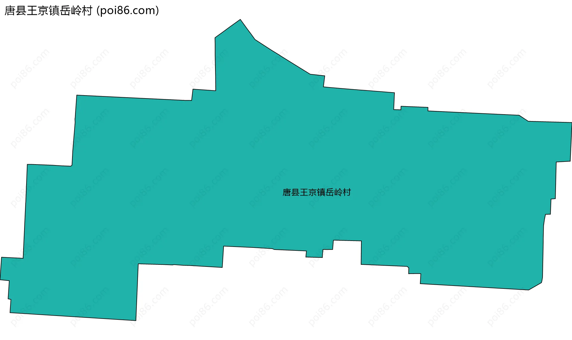唐县王京镇岳岭村边界地图