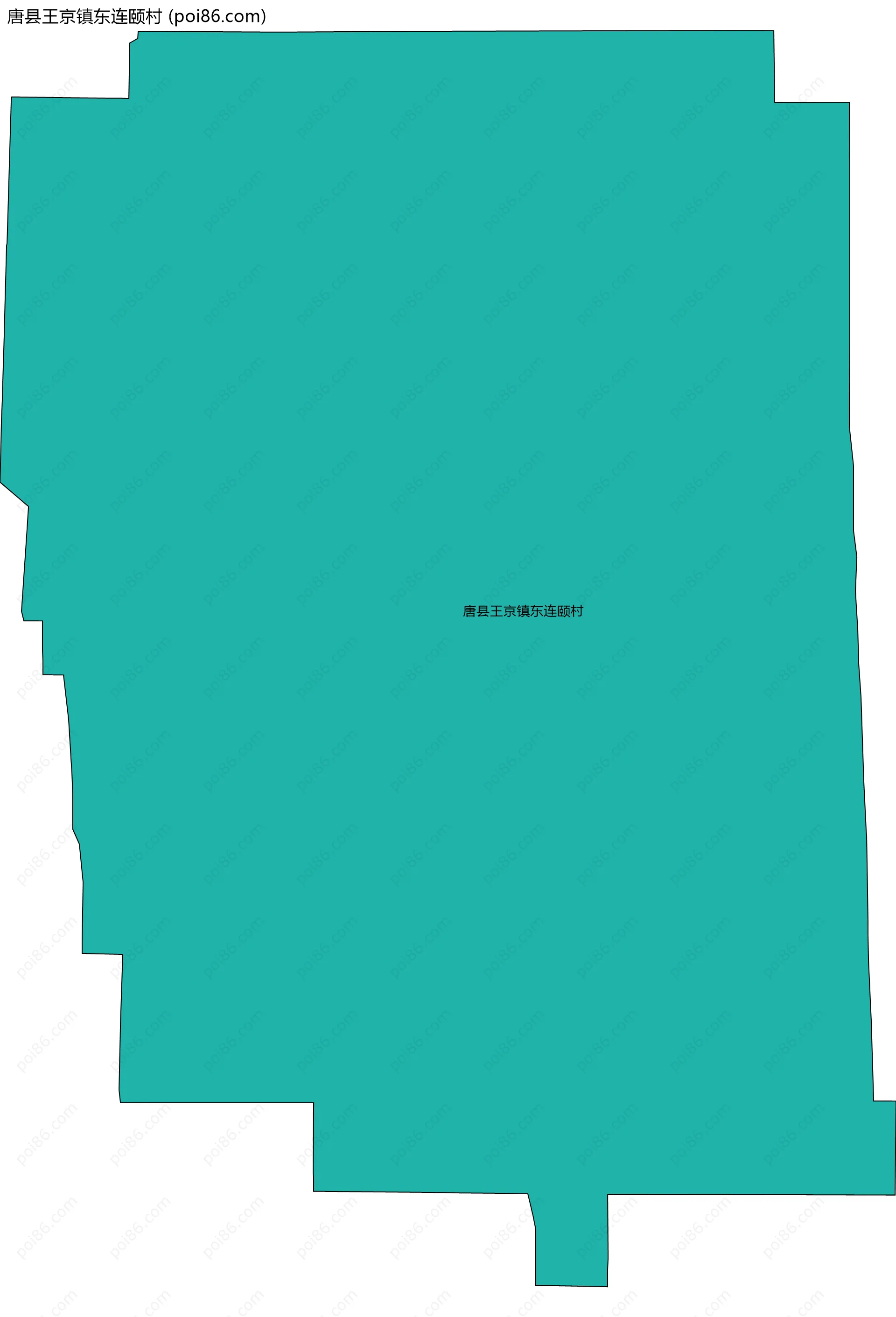 唐县王京镇东连颐村边界地图