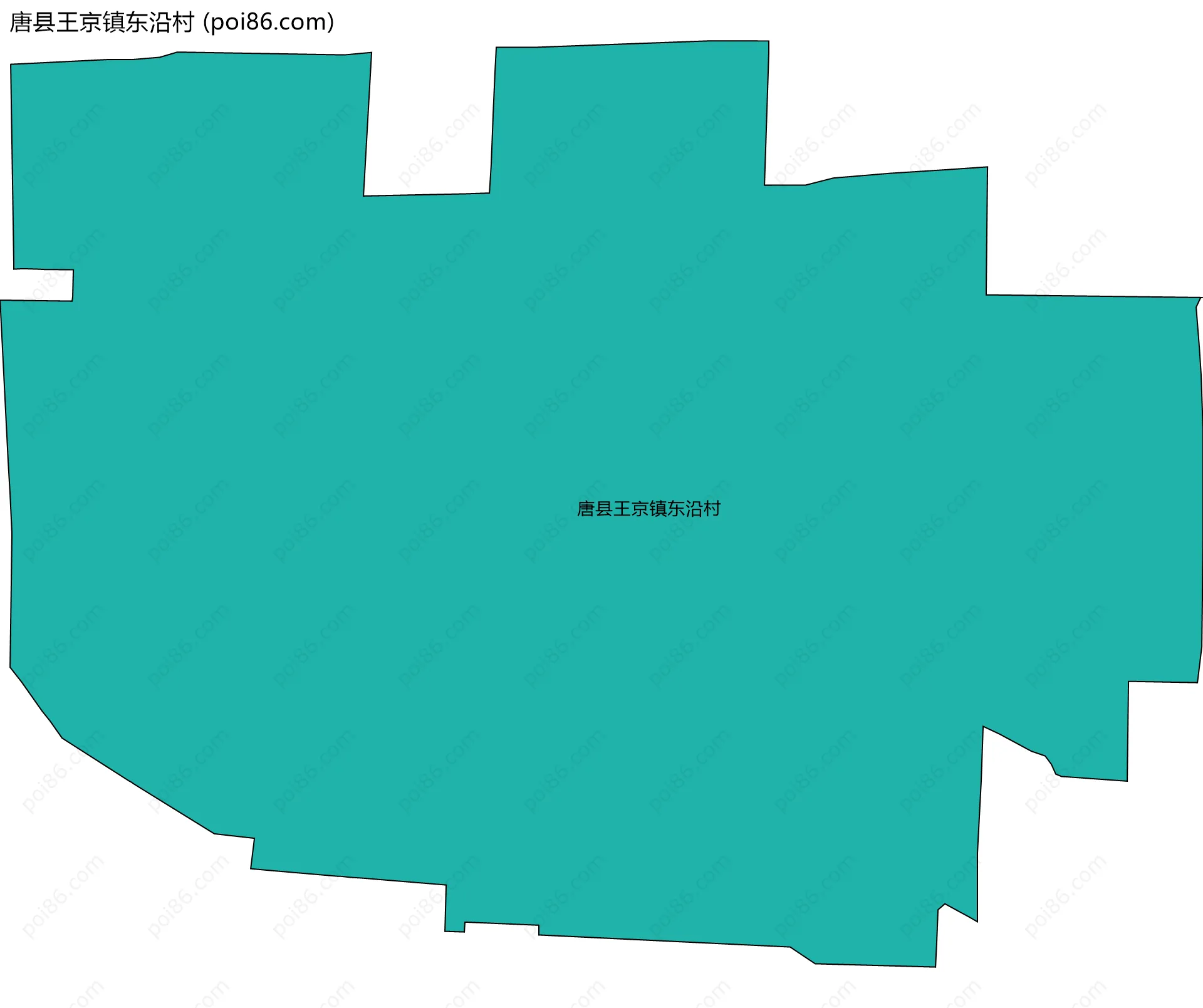 唐县王京镇东沿村边界地图