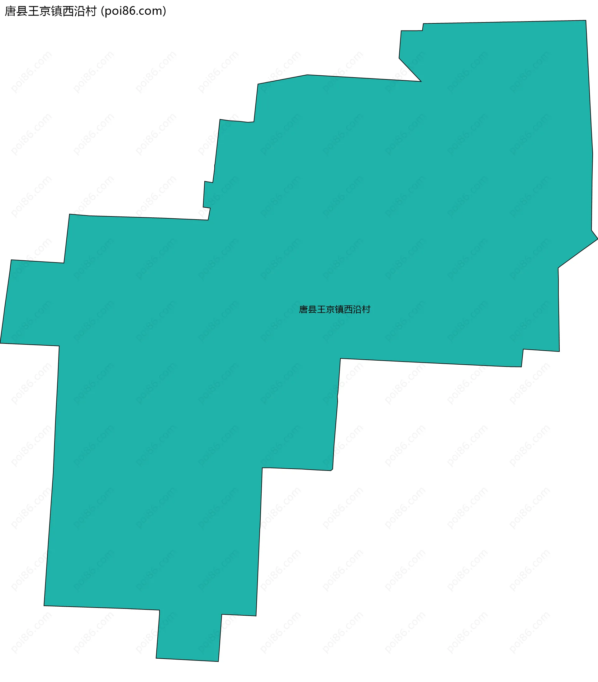 唐县王京镇西沿村边界地图