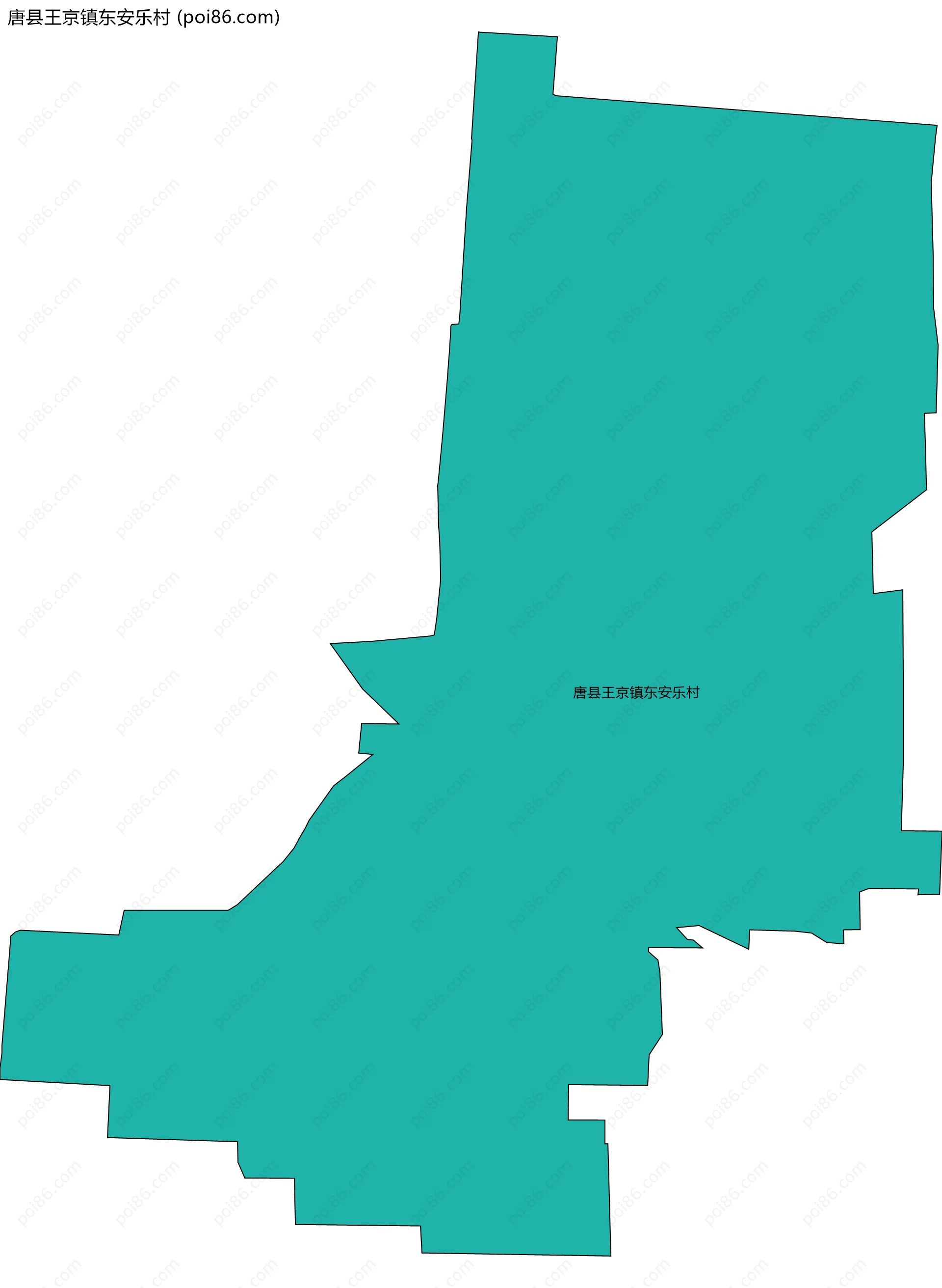 唐县王京镇东安乐村边界地图