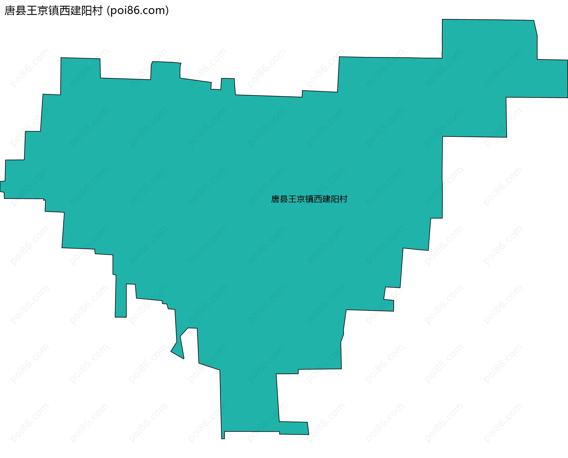 唐县王京镇西建阳村边界地图