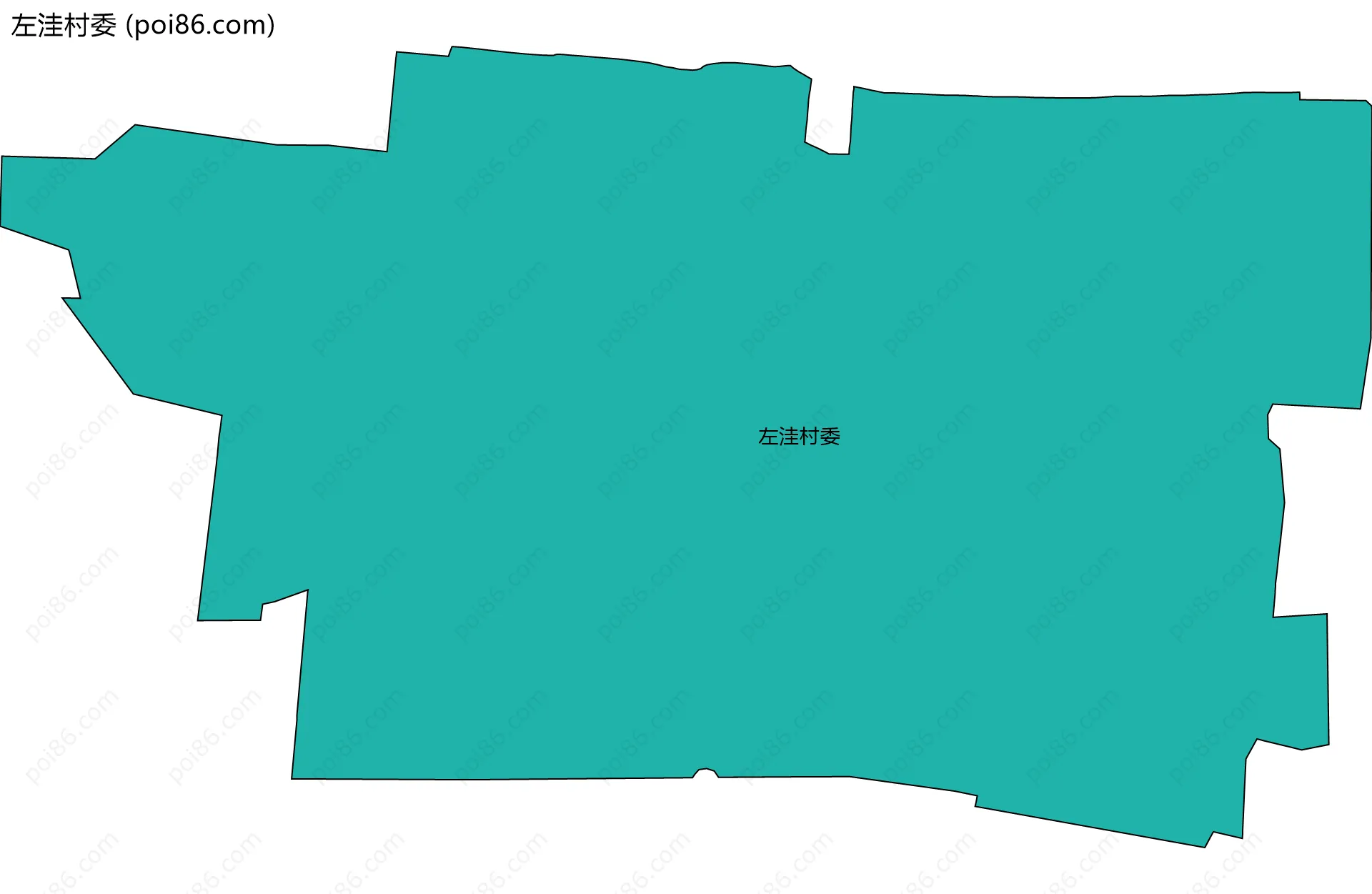 左洼村委边界地图