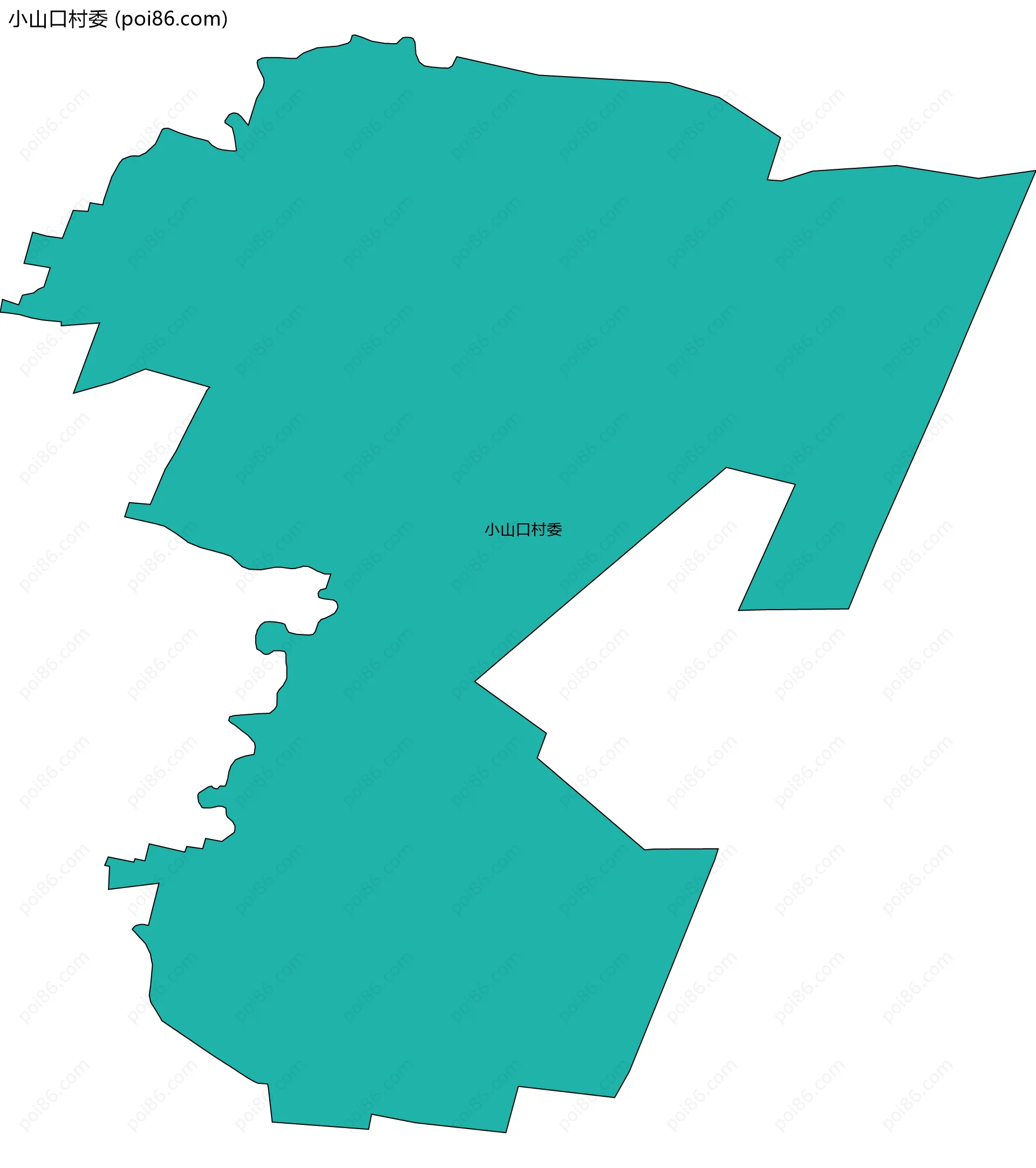 小山口村委边界地图