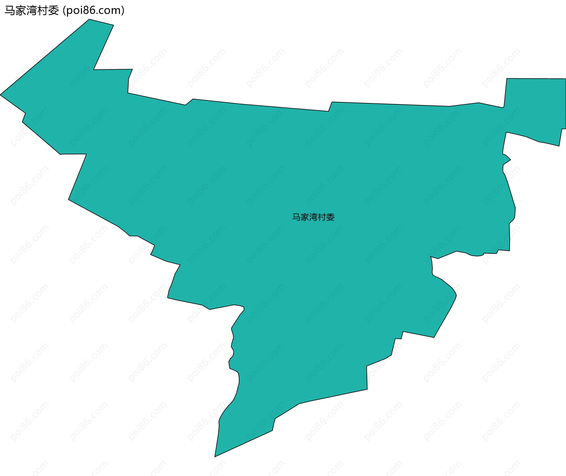 马家湾村委边界地图