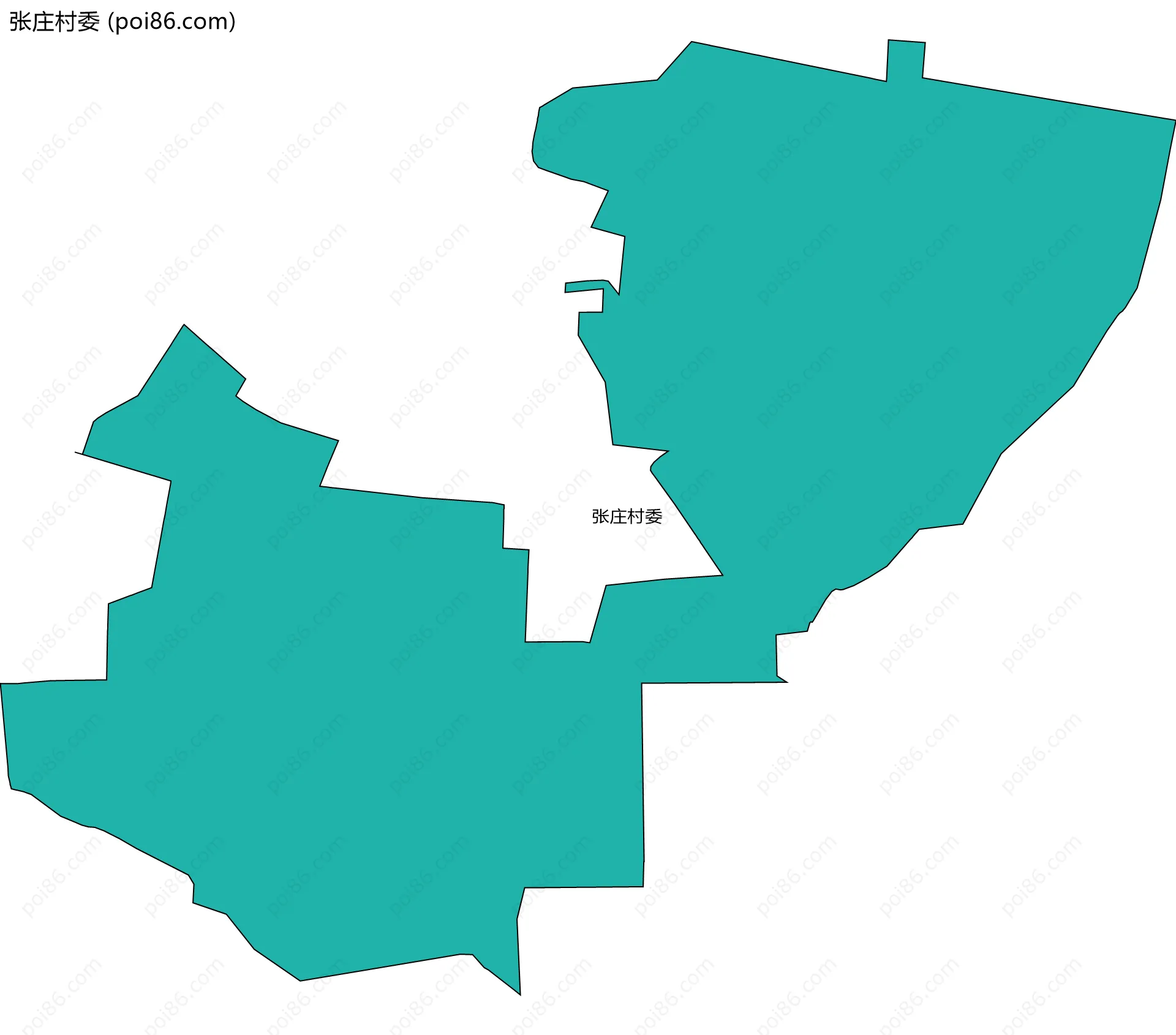 张庄村委边界地图
