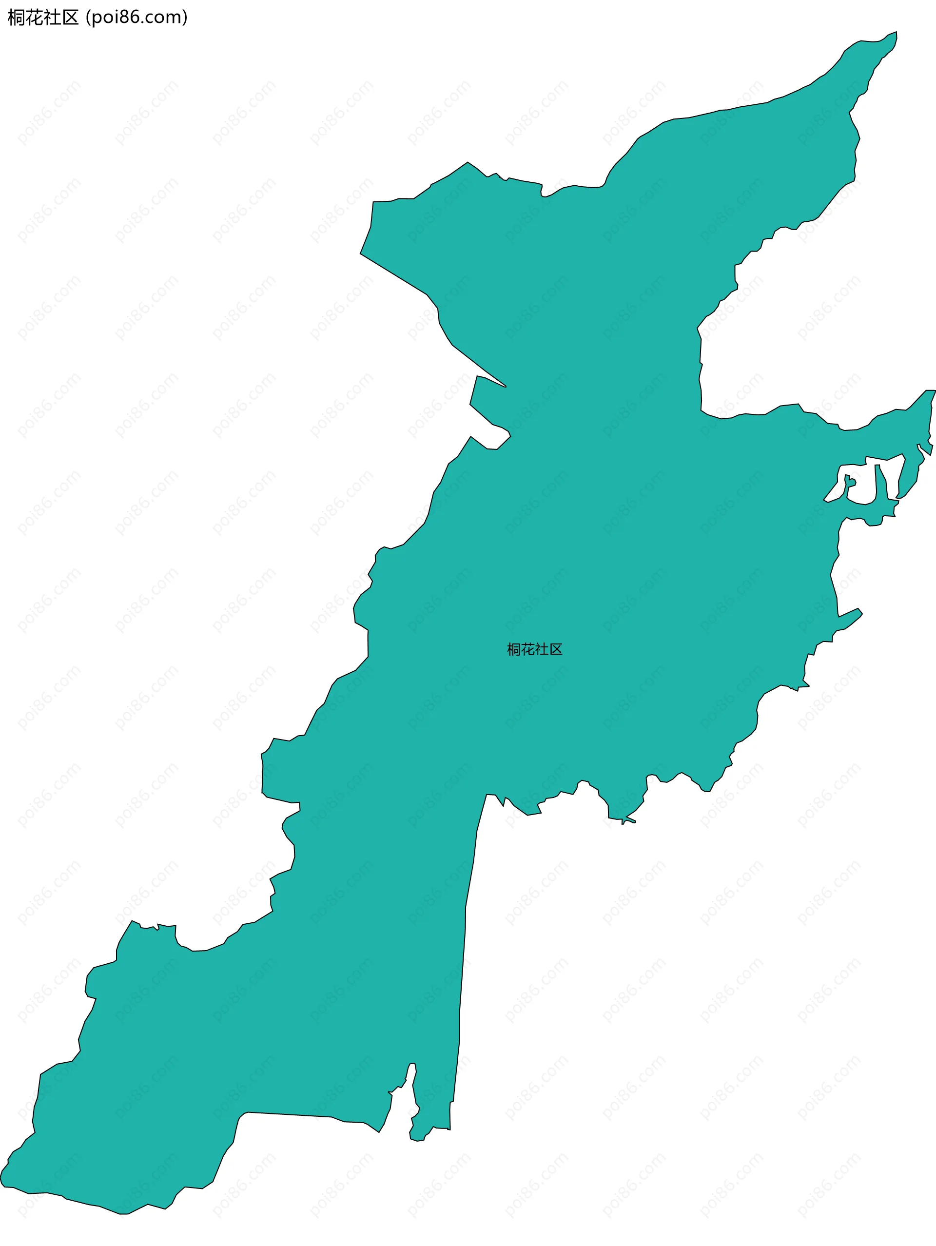 桐花社区边界地图