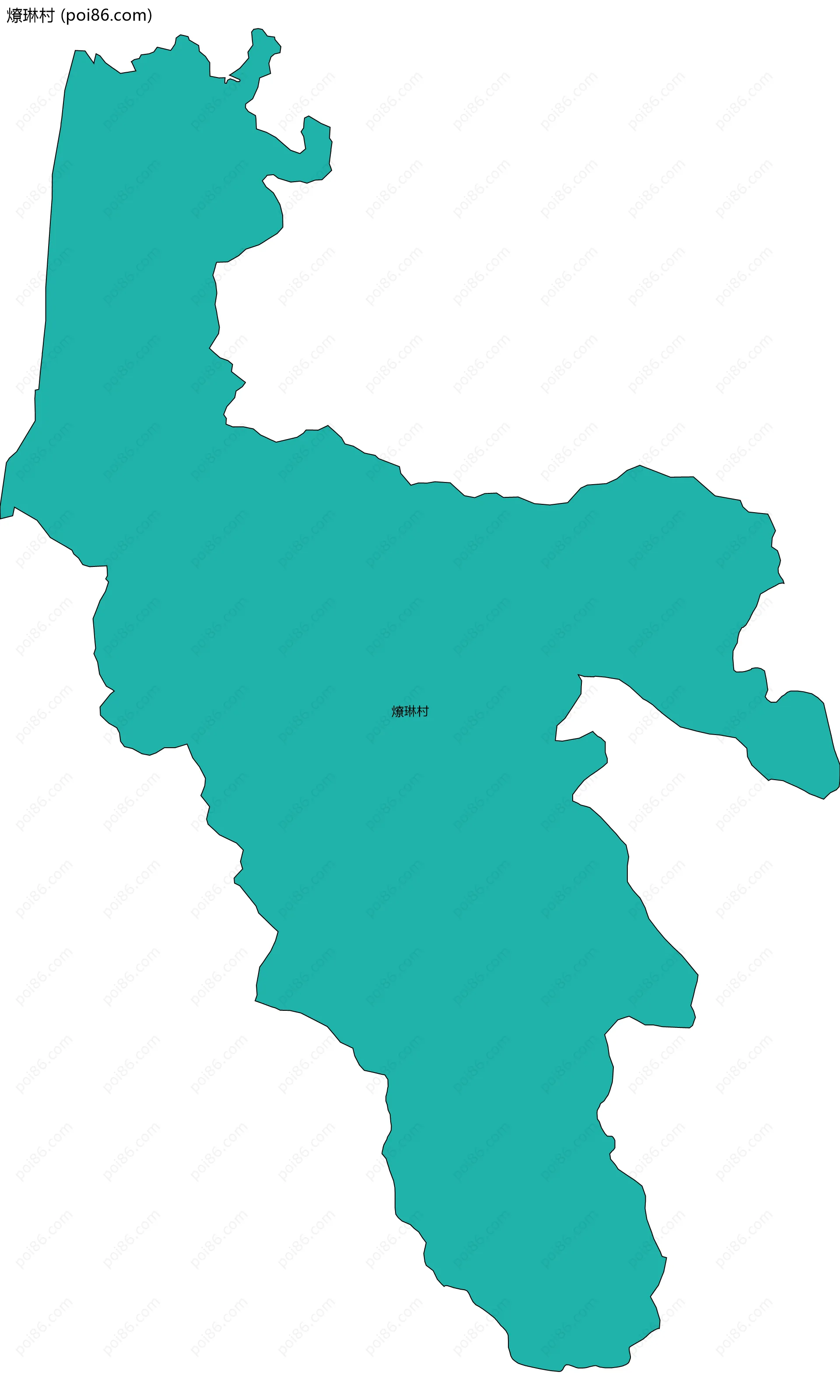 燎琳村边界地图