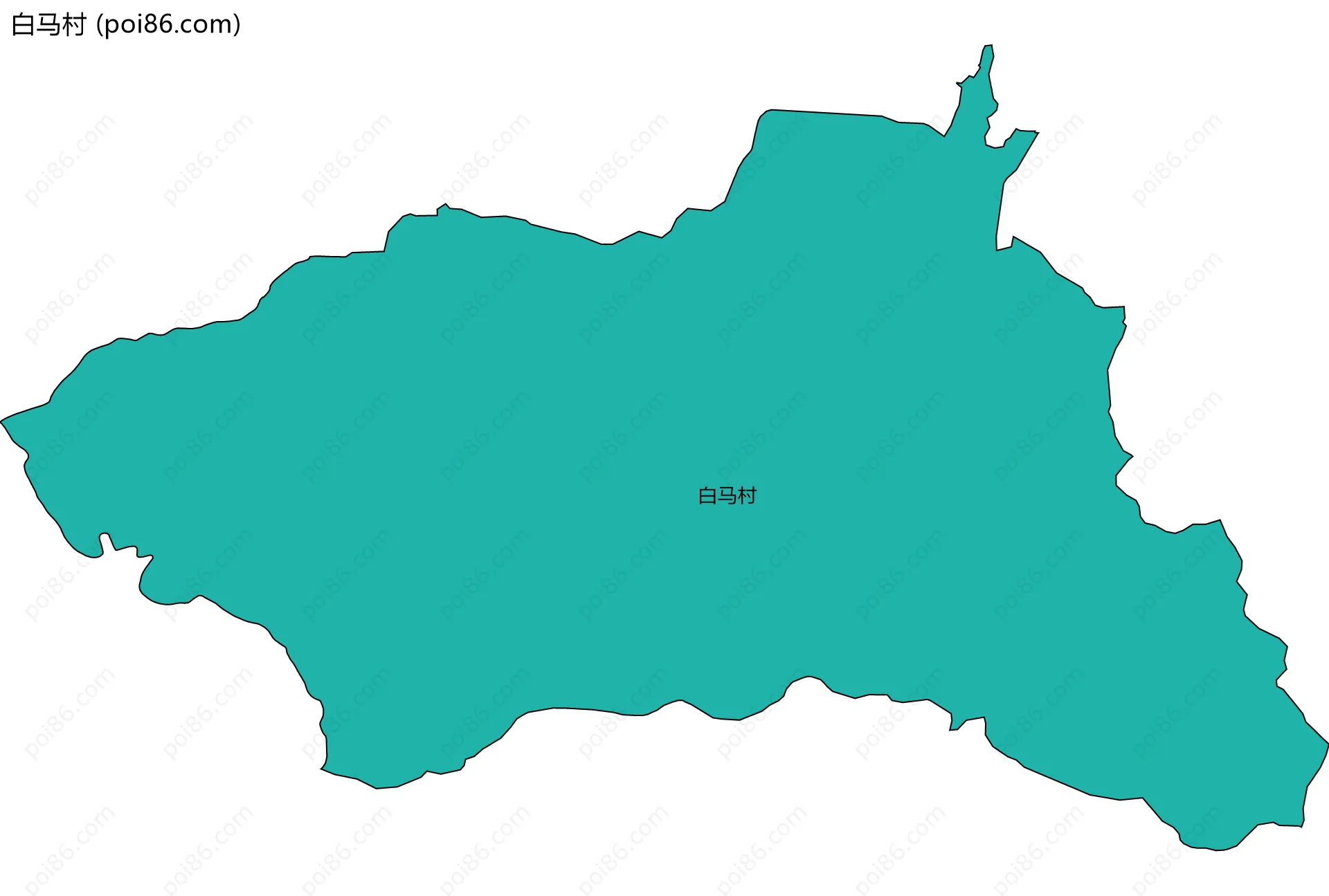 白马村边界地图