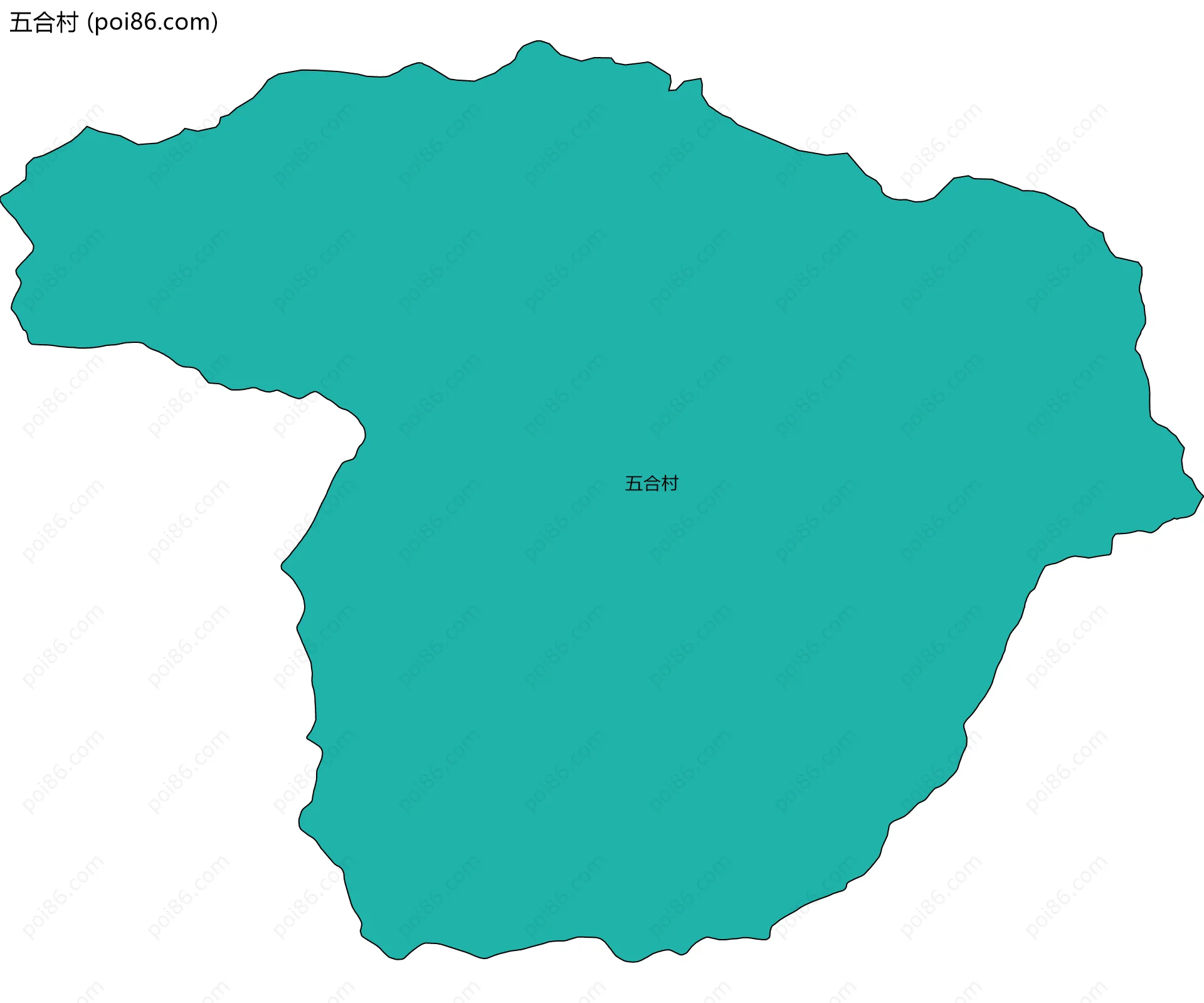 五合村边界地图