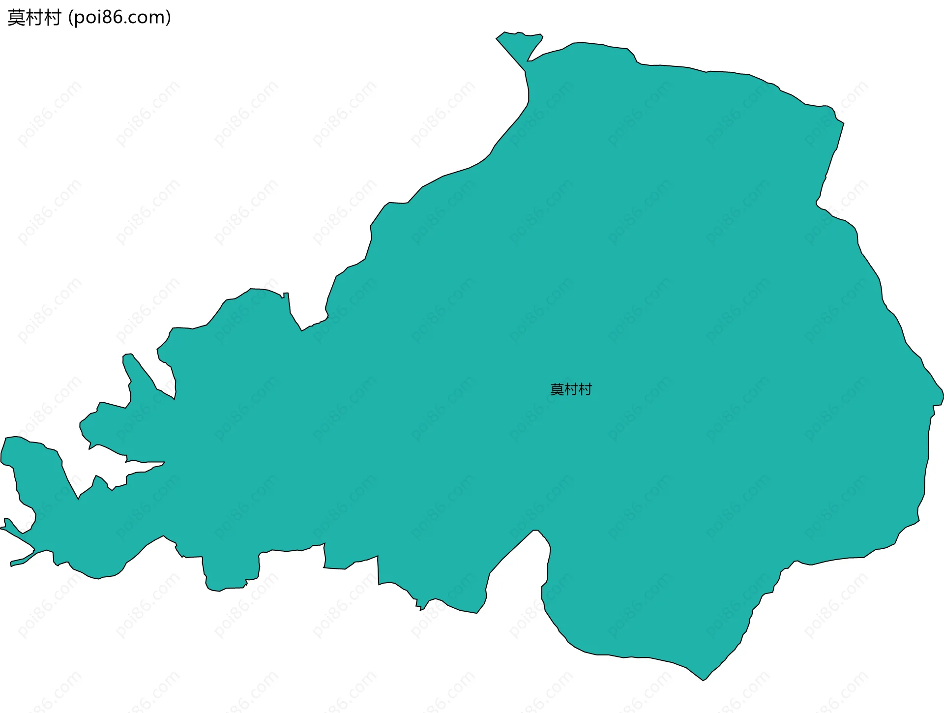 莫村村边界地图