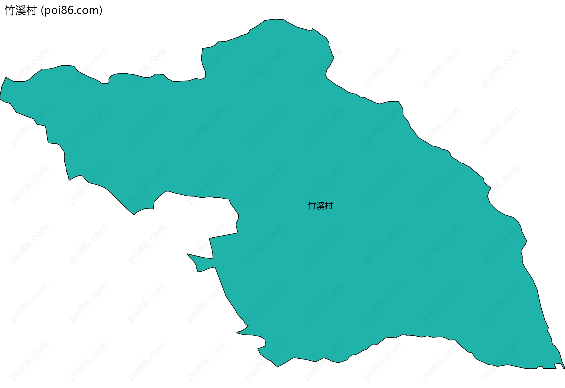 竹溪村边界地图