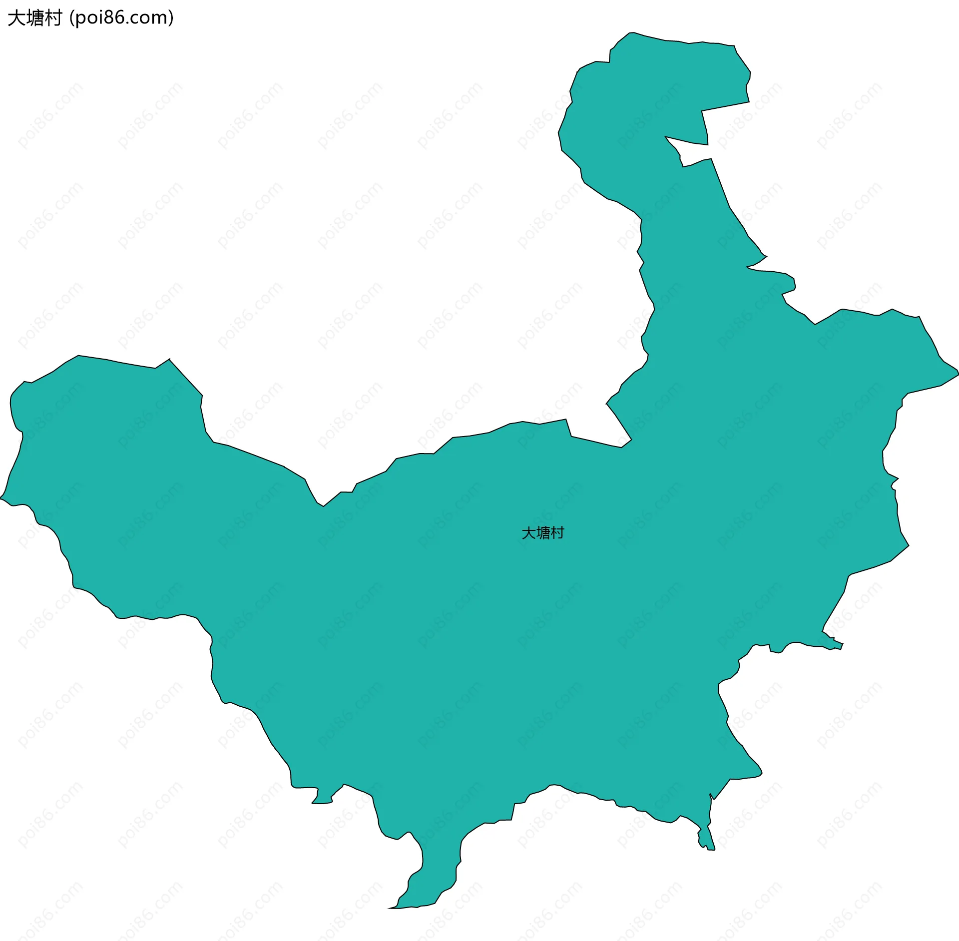 大塘村边界地图